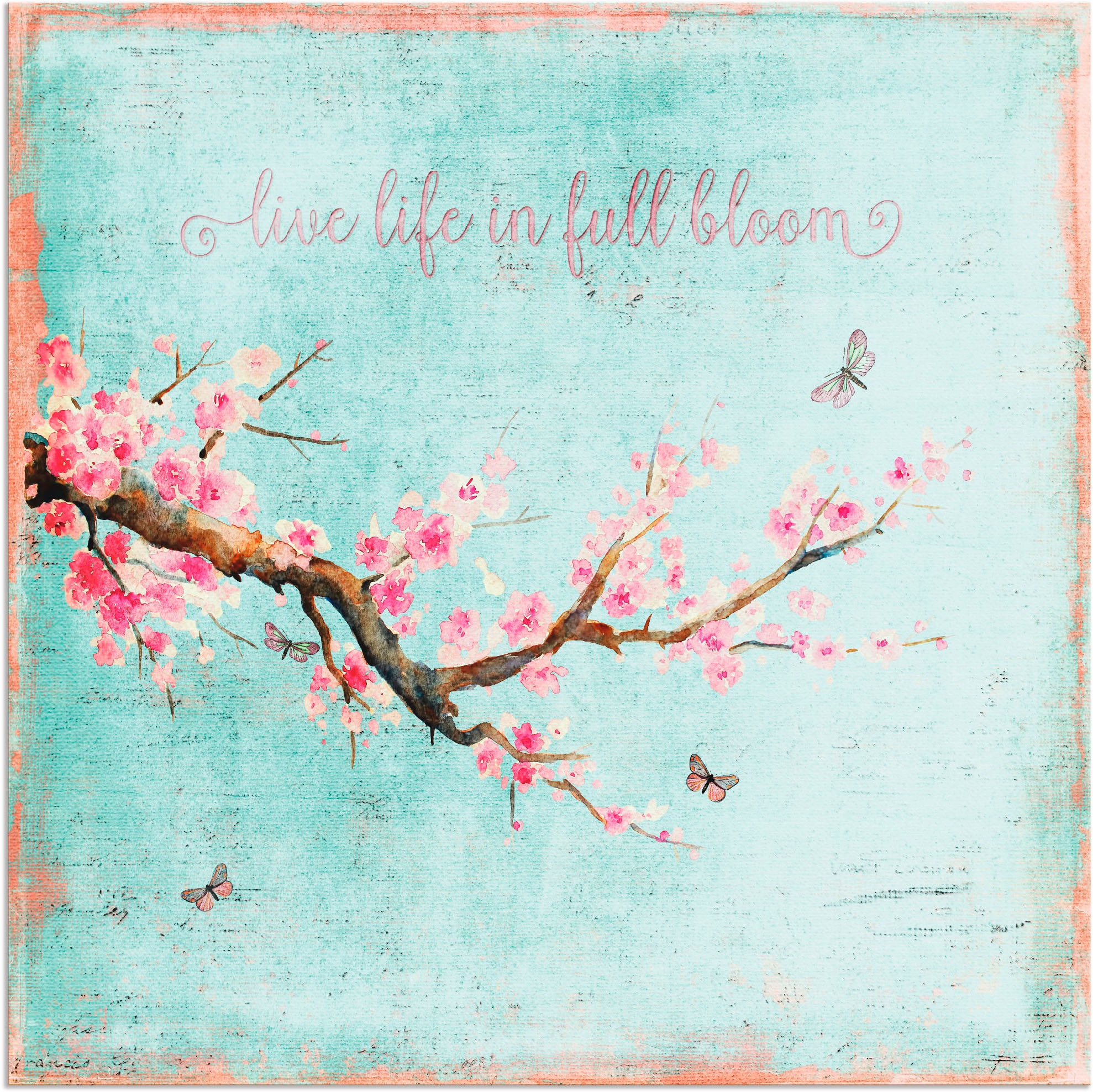 Artland Wandbild "Kirschblüte", Blumen, (1 St.), als Alubild, Outdoorbild, Leinwandbild, Poster, Wandaufkleber