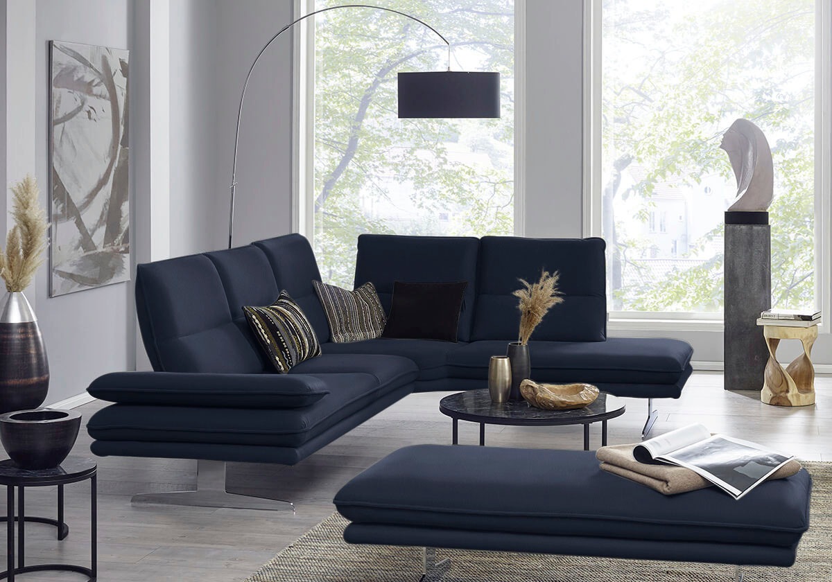 W.SCHILLIG Ecksofa »broadway, Designsofa, mit tollem Sitzkomfort, L-Form«, Sitztiefenverstellung, Kopfteil- & Seitenteilverstellung, Breite 284cm
