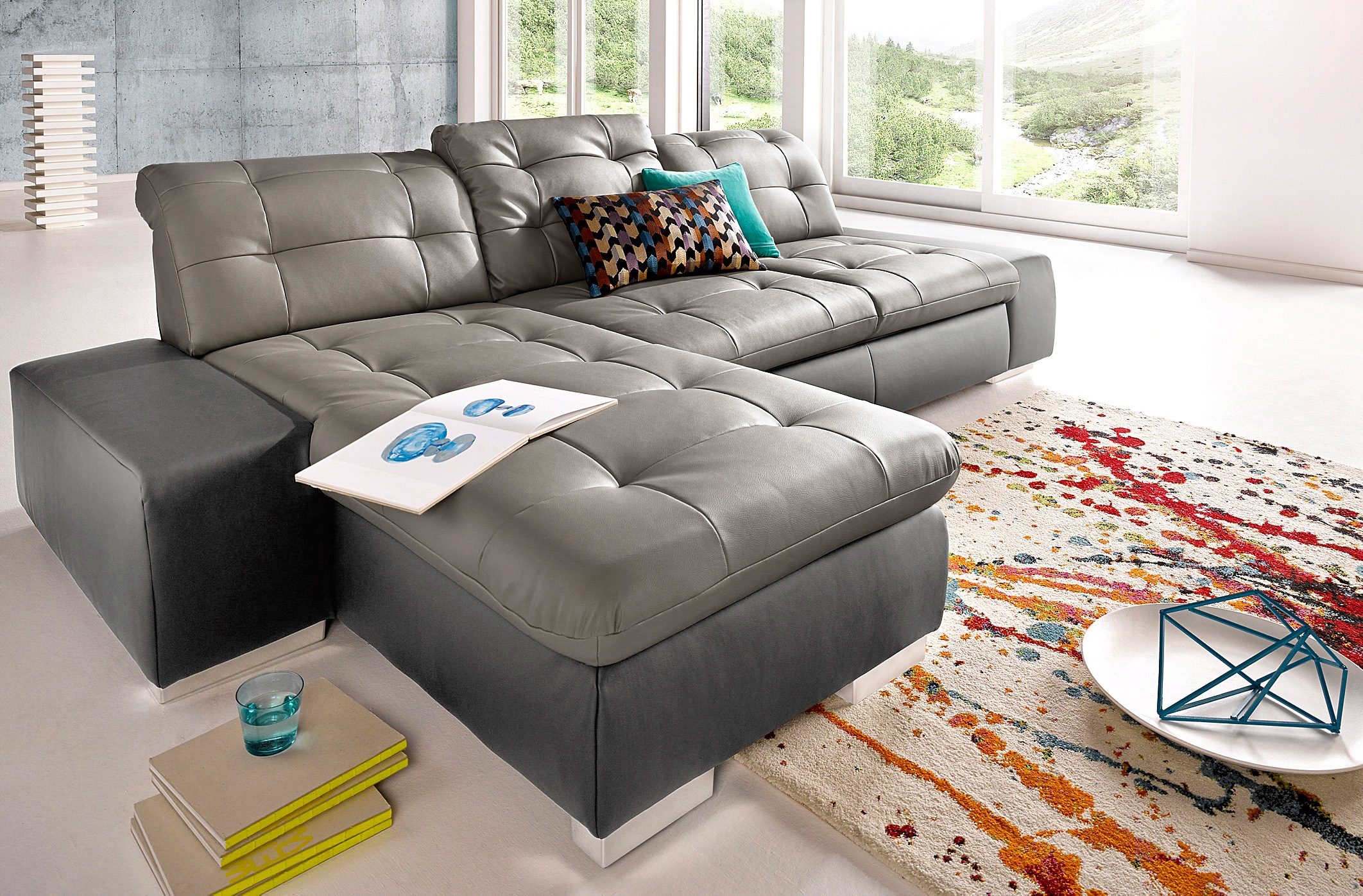 sit&more Ecksofa "Palomino L-Form" wahlweise XL oder XXL und mit Schlaffunktion