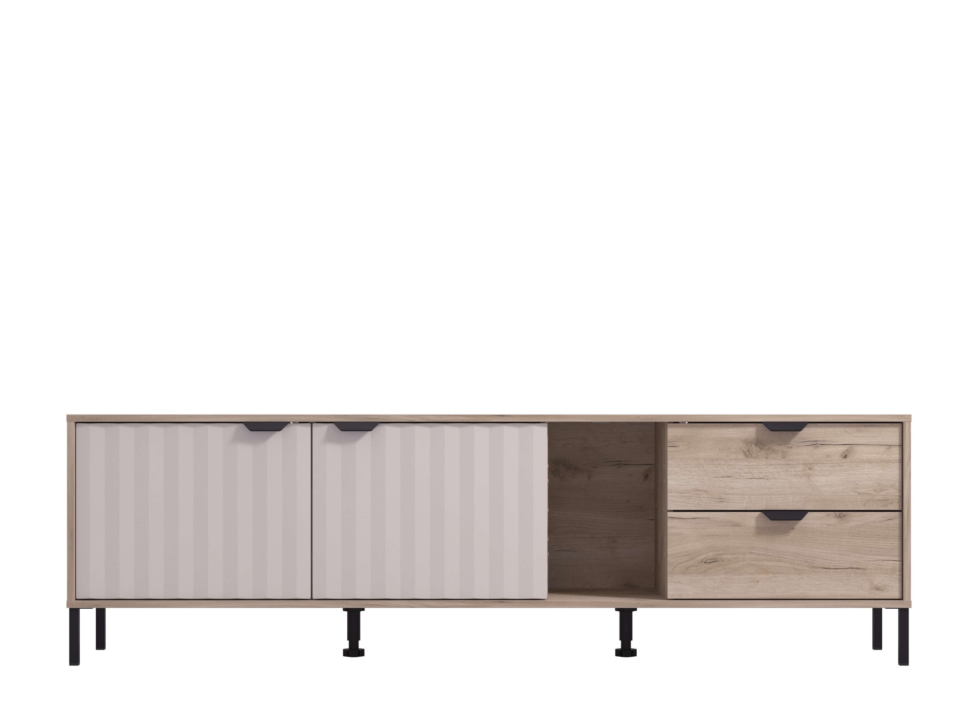 Home affaire Lowboard »Vandea TV-Lowboard, TV-Schrank, TV-Ständer, modernes Design«, Kommode im Trendfarben, Front in 3D-Optik
