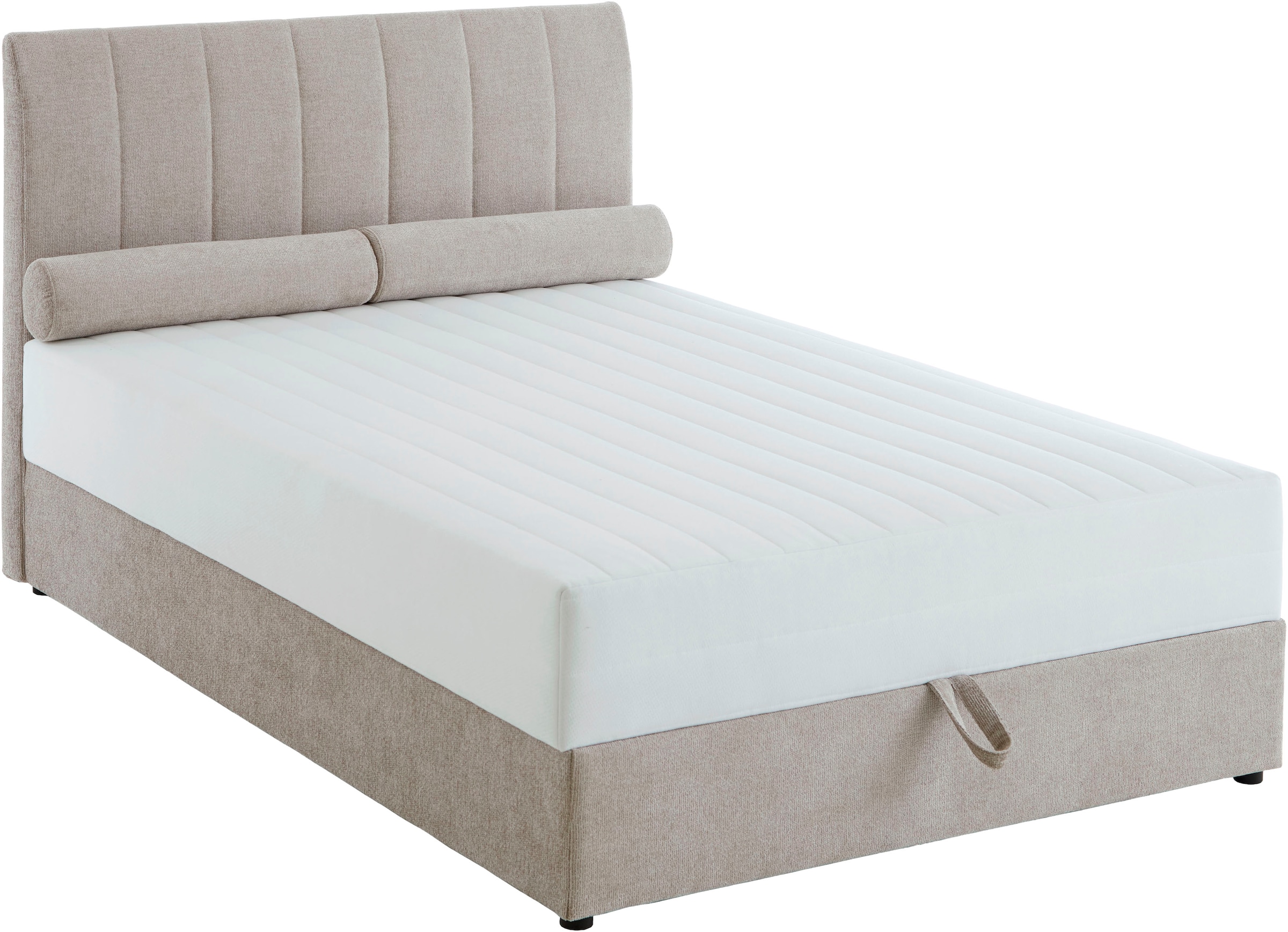 ATLANTIC home collection Boxbett »ALISIA«, mit Taschenfederkern, Bettkasten und Kissenrolle im Originalbezug