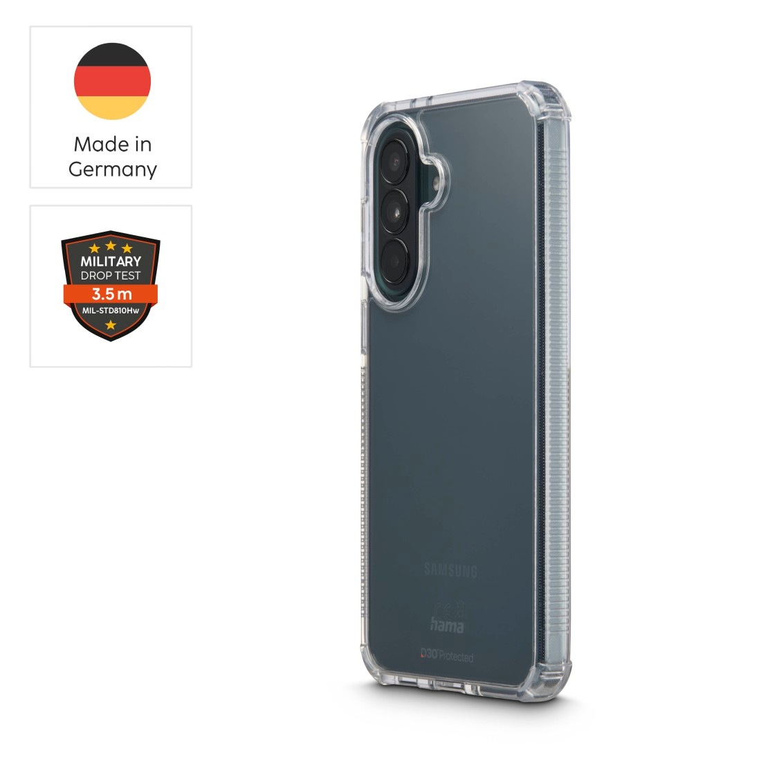 Hama Handyhülle »Handyhülle mit D3O-Technologie für Samsung Galaxy A37 5G« Smartphones D3O-Technologie, Fallschutz 3,5 m, Kratzschutz, Anti-Vergilbung