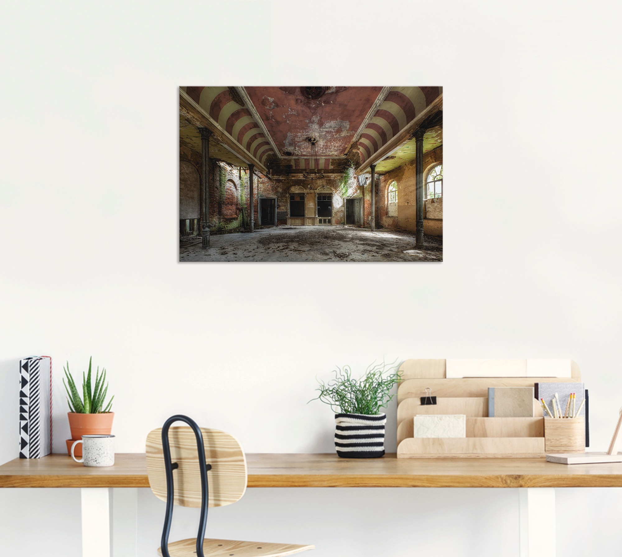 Artland Wandbild »Verlassener Ort - Ballsaal«, Gebäude, (1 St.), als Alubild, Outdoorbild, Leinwandbild, Poster, Wandaufkleber