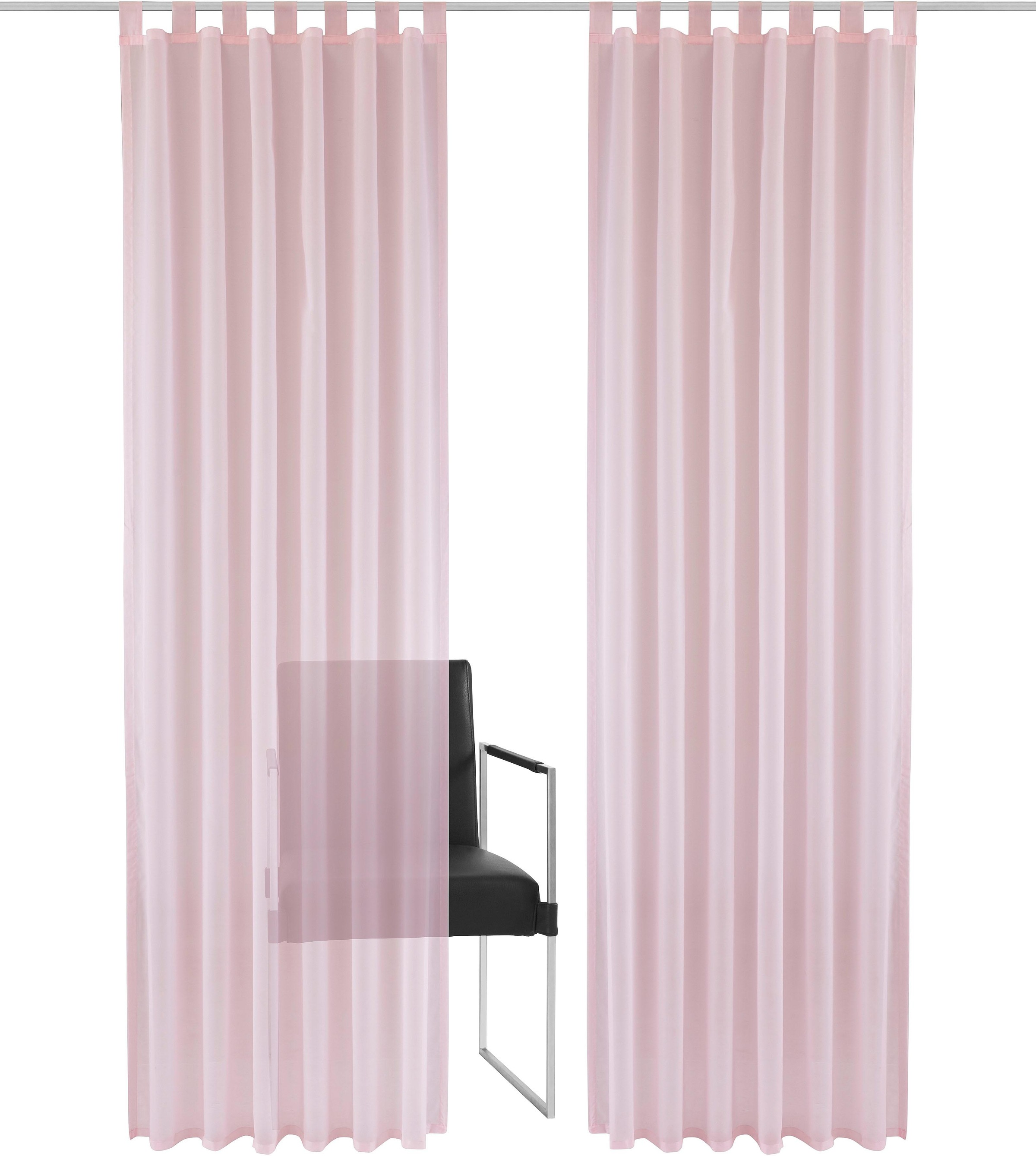 my home Gardine "XANA mit Ösen, Kräuselband oder Schlaufen" Schlaufen 1 Stk günstig online kaufen
