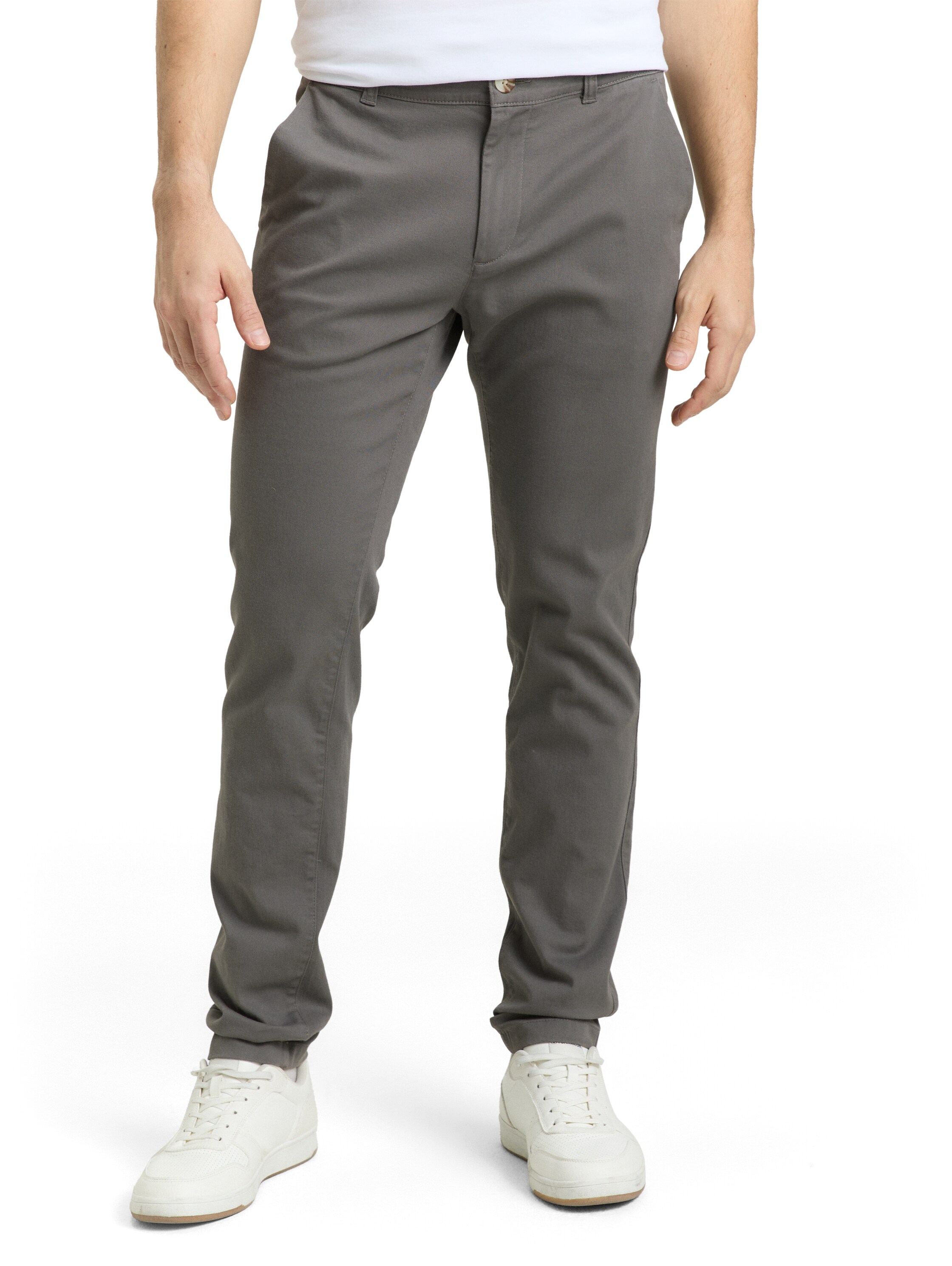 TOM TAILOR Herren Chinohosecastlerock grau, Gr. 38, unifarben, Web, Obermaterial: 98% Baumwolle, 2% Elasthan. Futter: 65% Polyester, 35% Baumwolle,