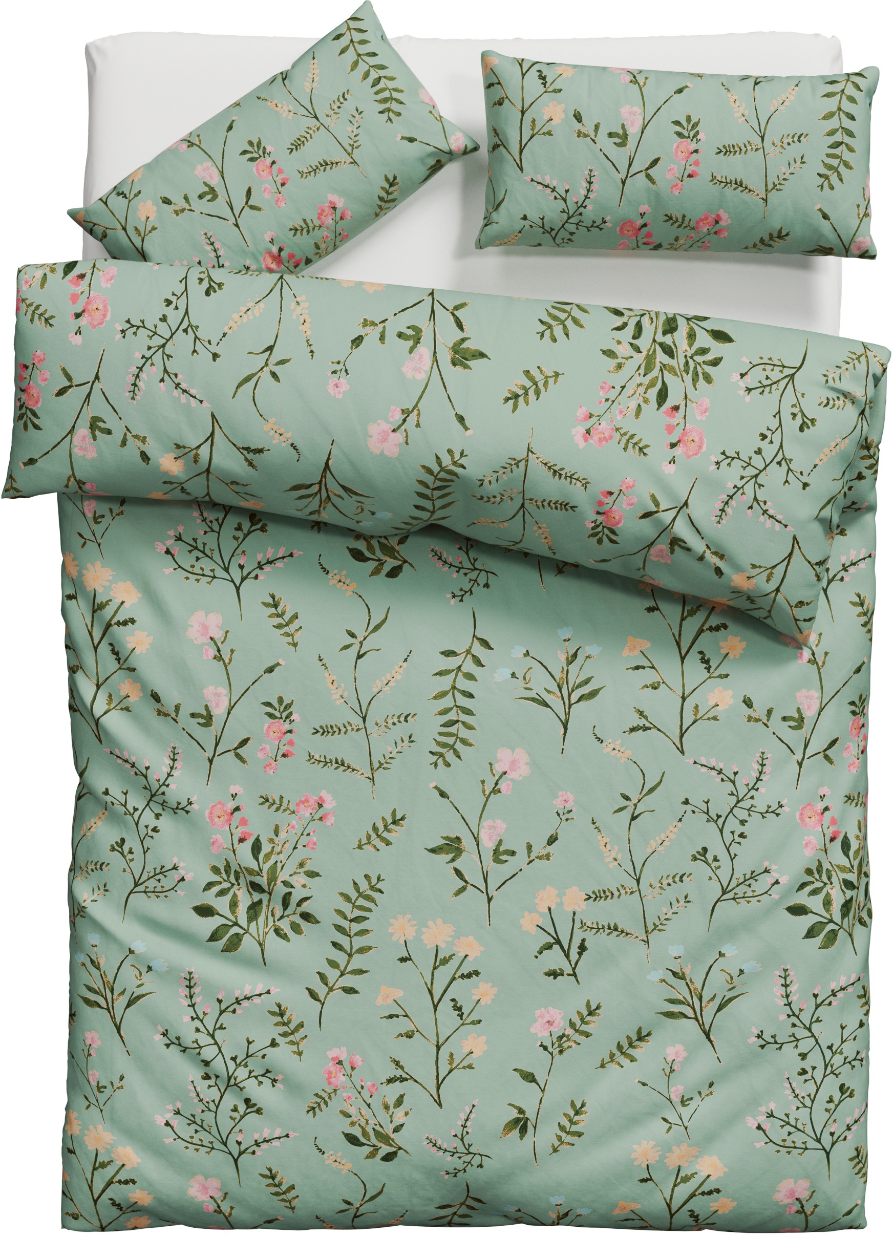 OTTO home Bettwäsche "Claara" 2 Stk. tlg. mit Blumen Design, skandinavisch, günstig online kaufen