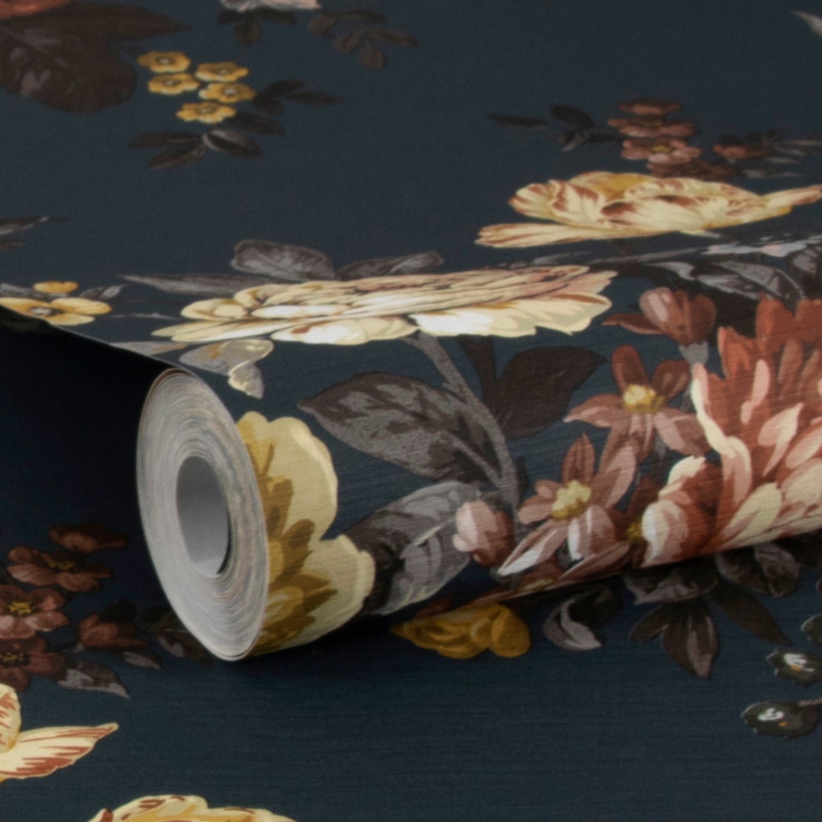 WOW Vliestapete »Bouquet Blau«, FSC® zertifiziert, mit lebhaftem Druck, 10 Meter Länge