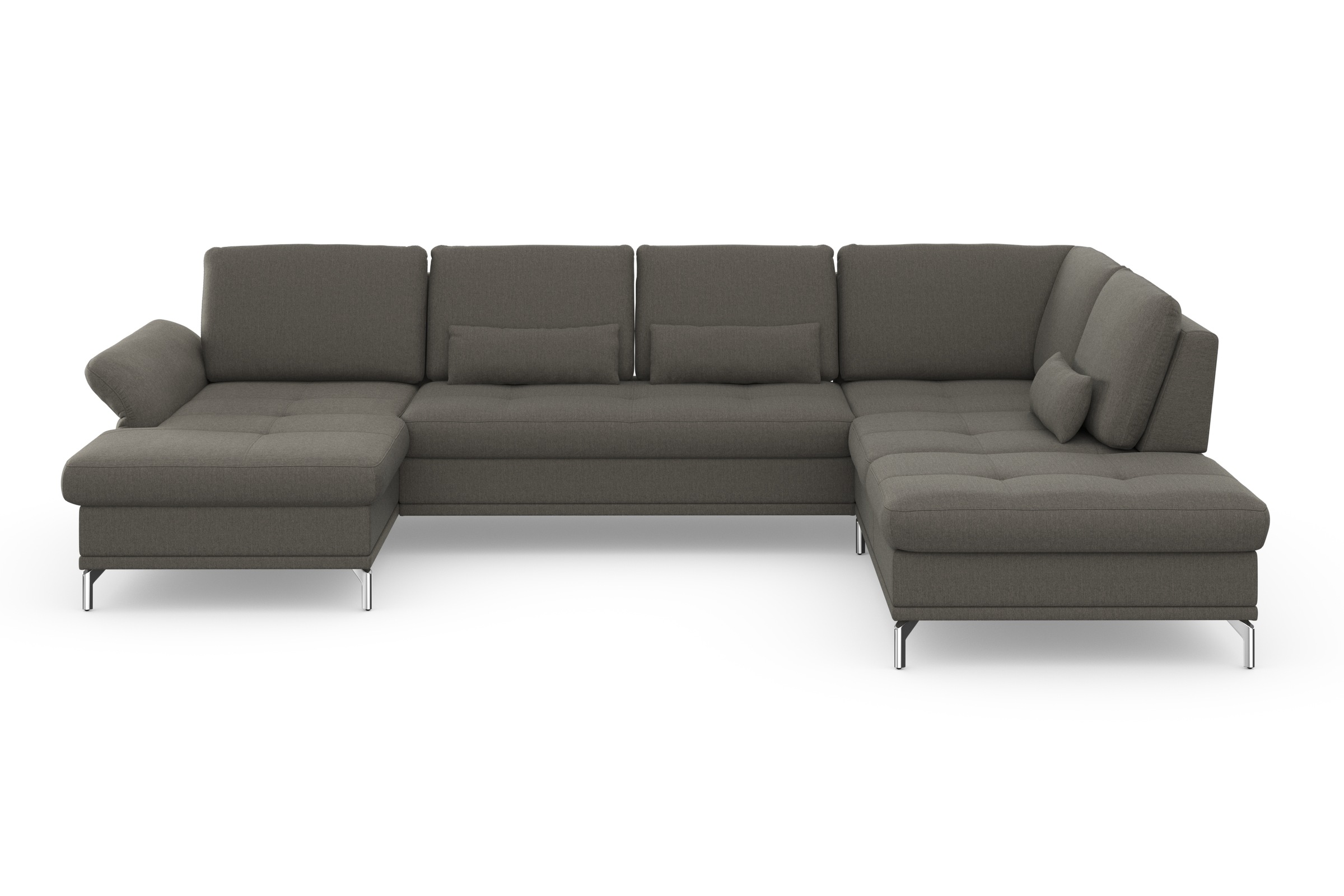 Home affaire Wohnlandschaft "Palm Beach U-Form" Federkern, mit Sitztiefenve günstig online kaufen