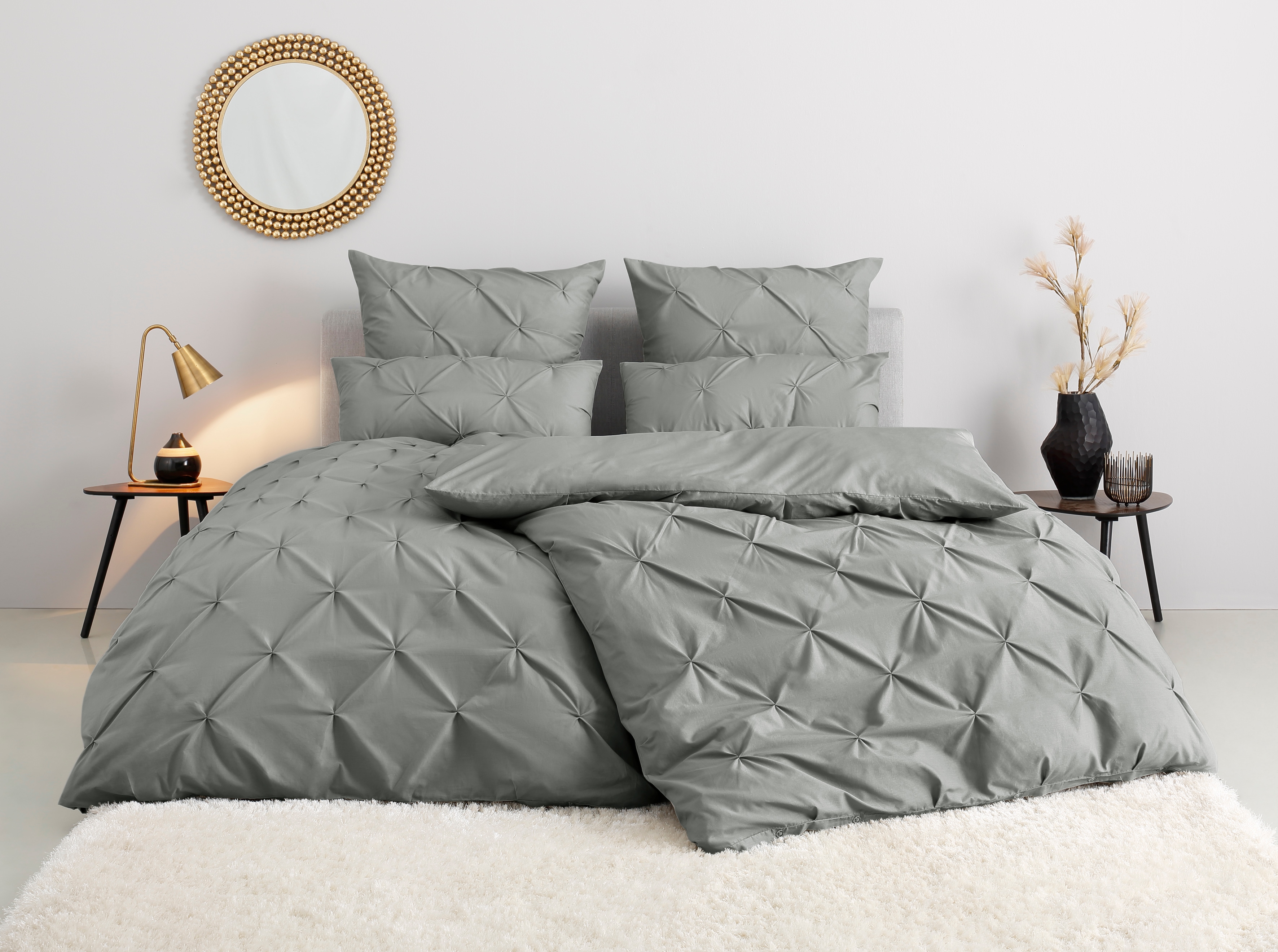 OTTO home Bettwäsche "Elliant in Gr. 135x200 oder 155x220 cm" 2 Stk. Bettwäsche aus Baumwolle, elegante Bettwäsche mit Hochtief-Struktur