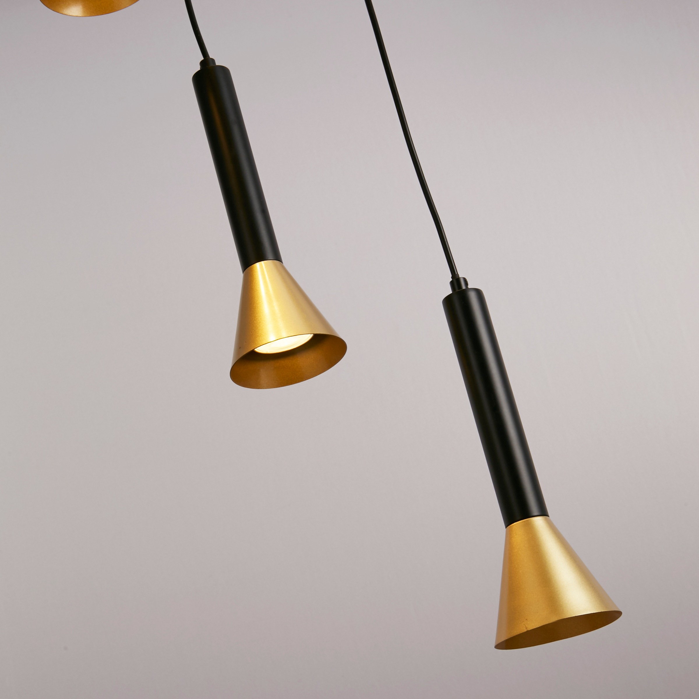 Searchlight Hängeleuchte »Signal 5Lt Multi-Drop Pendant - Black & Gold Metal« GU10 1 Stk.