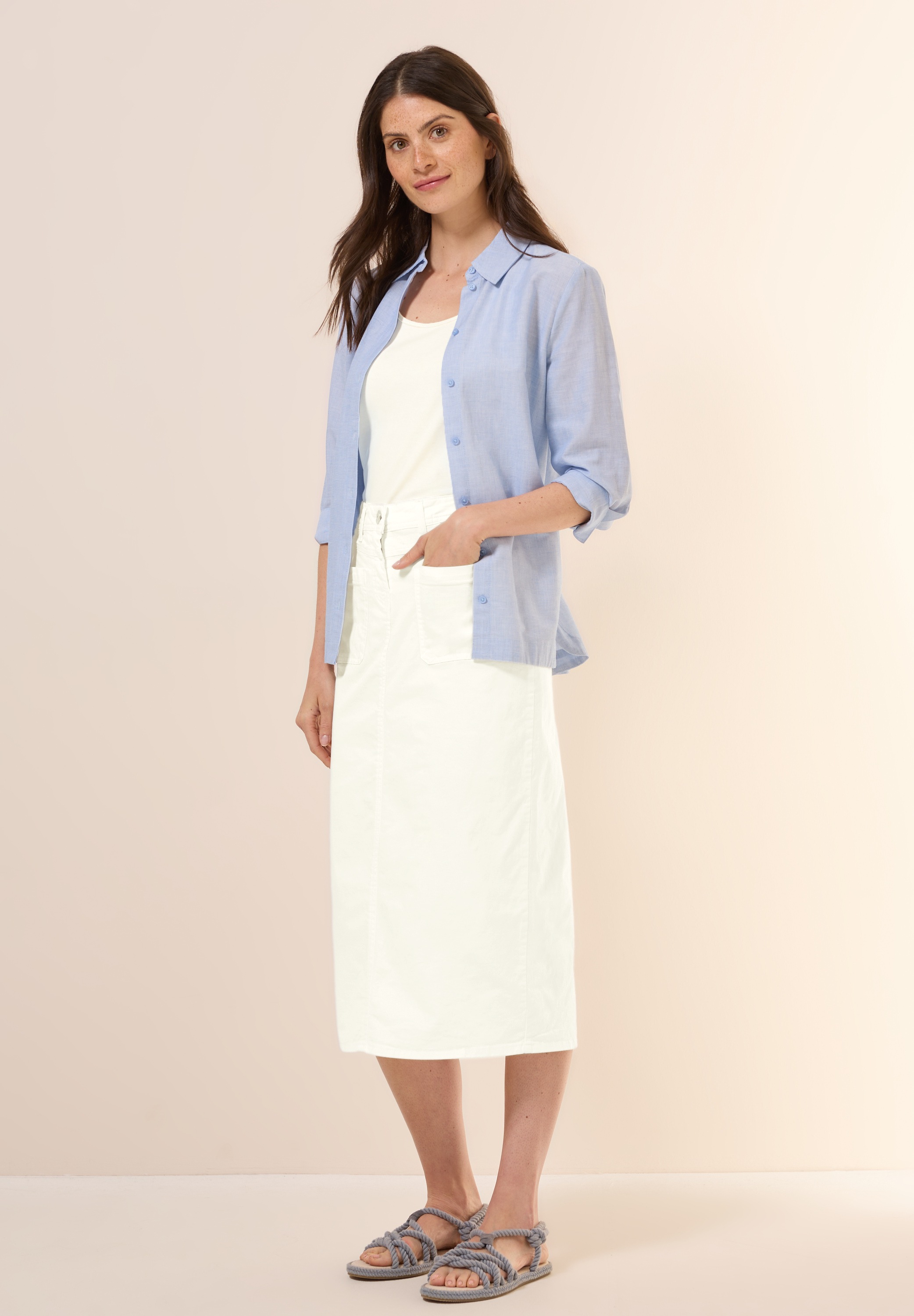 Thumbnail - Cecil Jeansrock aus Baumwolle mit Stretchanteil