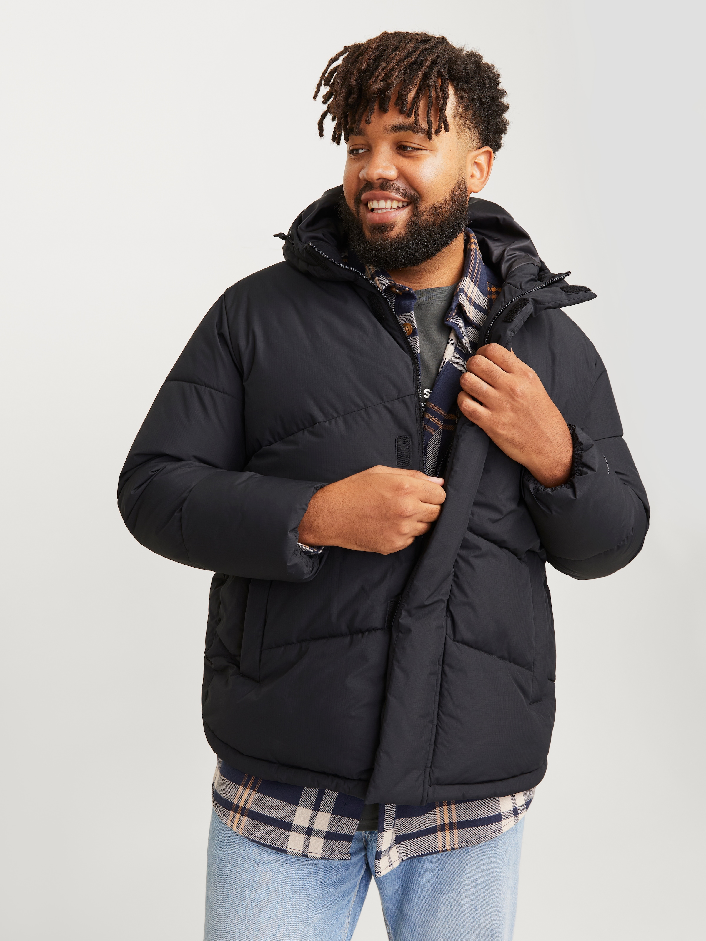 Jack & Jones PlusSize Steppjacke »JJWORLD PUFFER JACKET PLS«, mit Kapuze