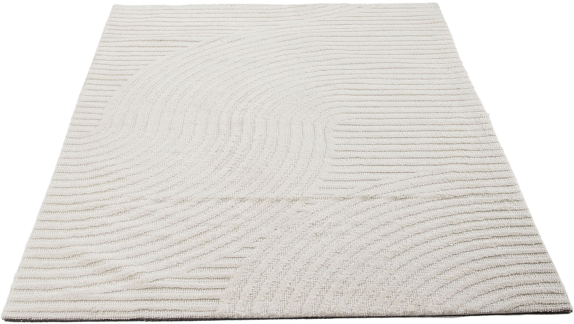 carpetfine Teppich »Holly Zen 3«, rechteckig, 12 mm Höhe, Hoch-Tief-Effekt, geometrisch, Zeitloses Design, dekoratives Highlight