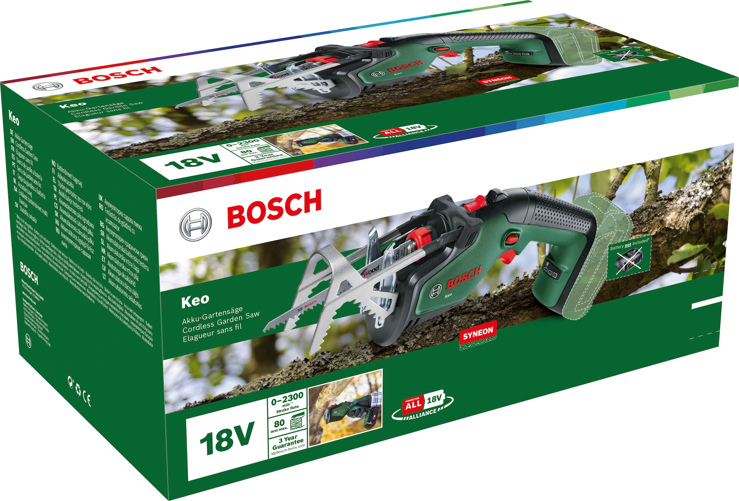 Bosch Home & Garden Akku-Säbelsäge »Keo 18«, mit Schweizer Präzisionsklinge, ohne Akku und Ladegerät