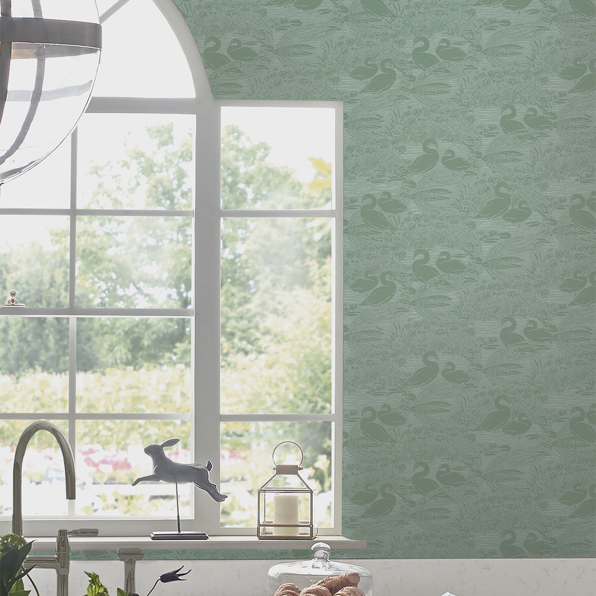 Laura Ashley Wallpaper Swans 118472