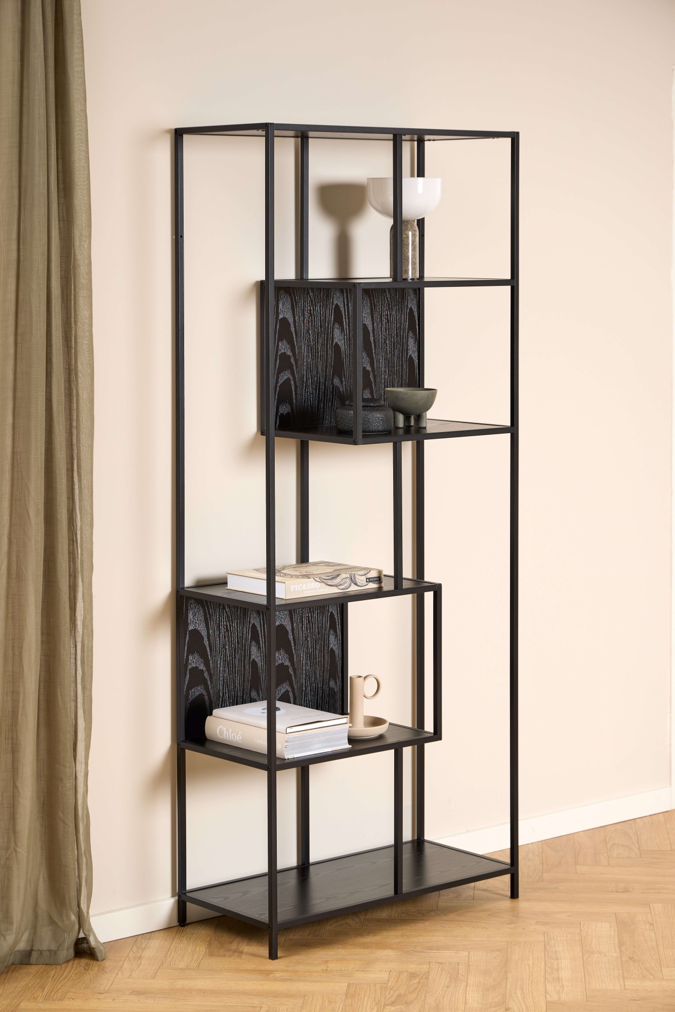 ACTONA GROUP Bücherregal "Seaford, Standregal, Regal, Raumteiler" 77x35x185 günstig online kaufen