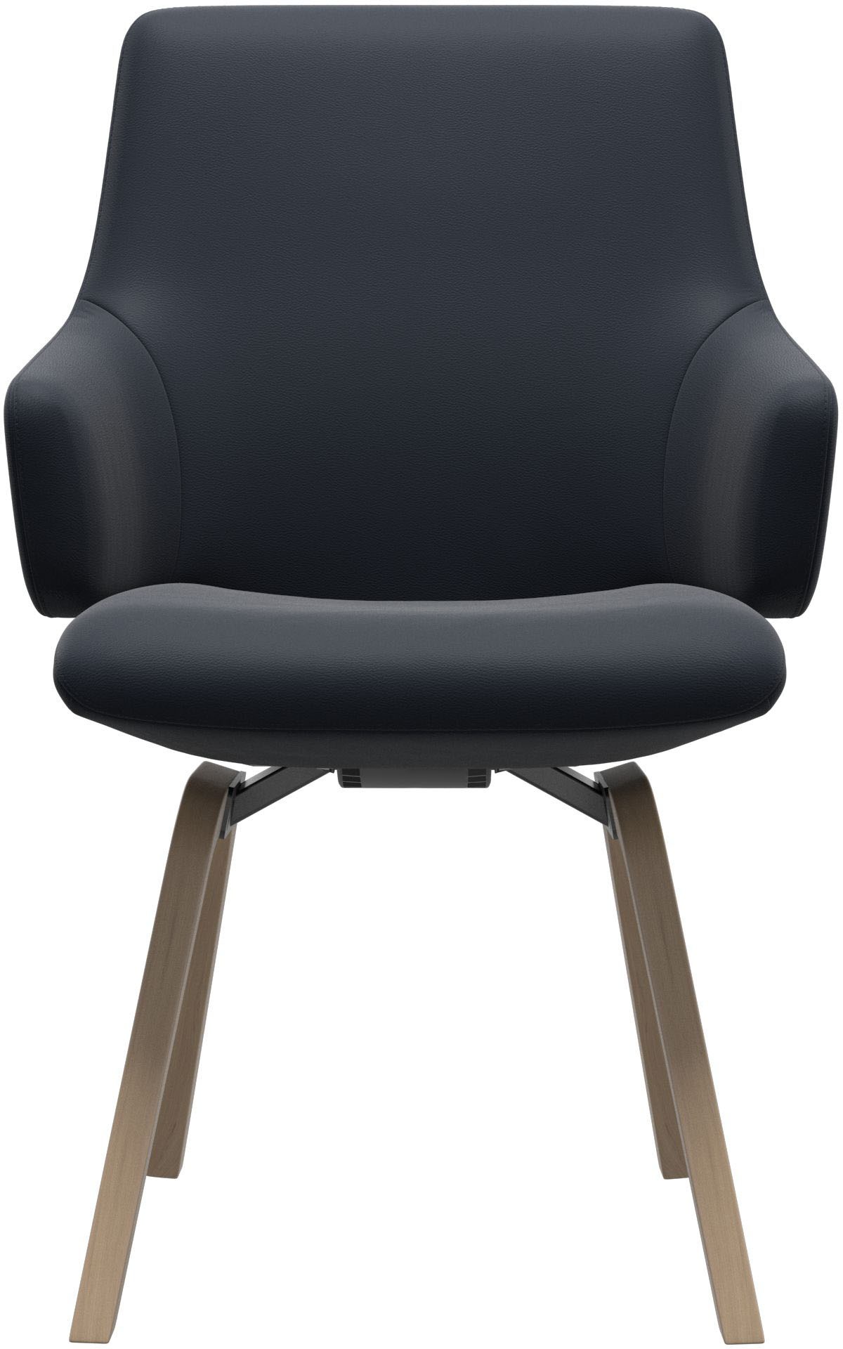 Thumbnail - Stressless Polsterstuhl "Laurel", Leder PALOMA, Low Back mit Armlehne, Größe L, mit schräggestellten Beinen in Schwarz