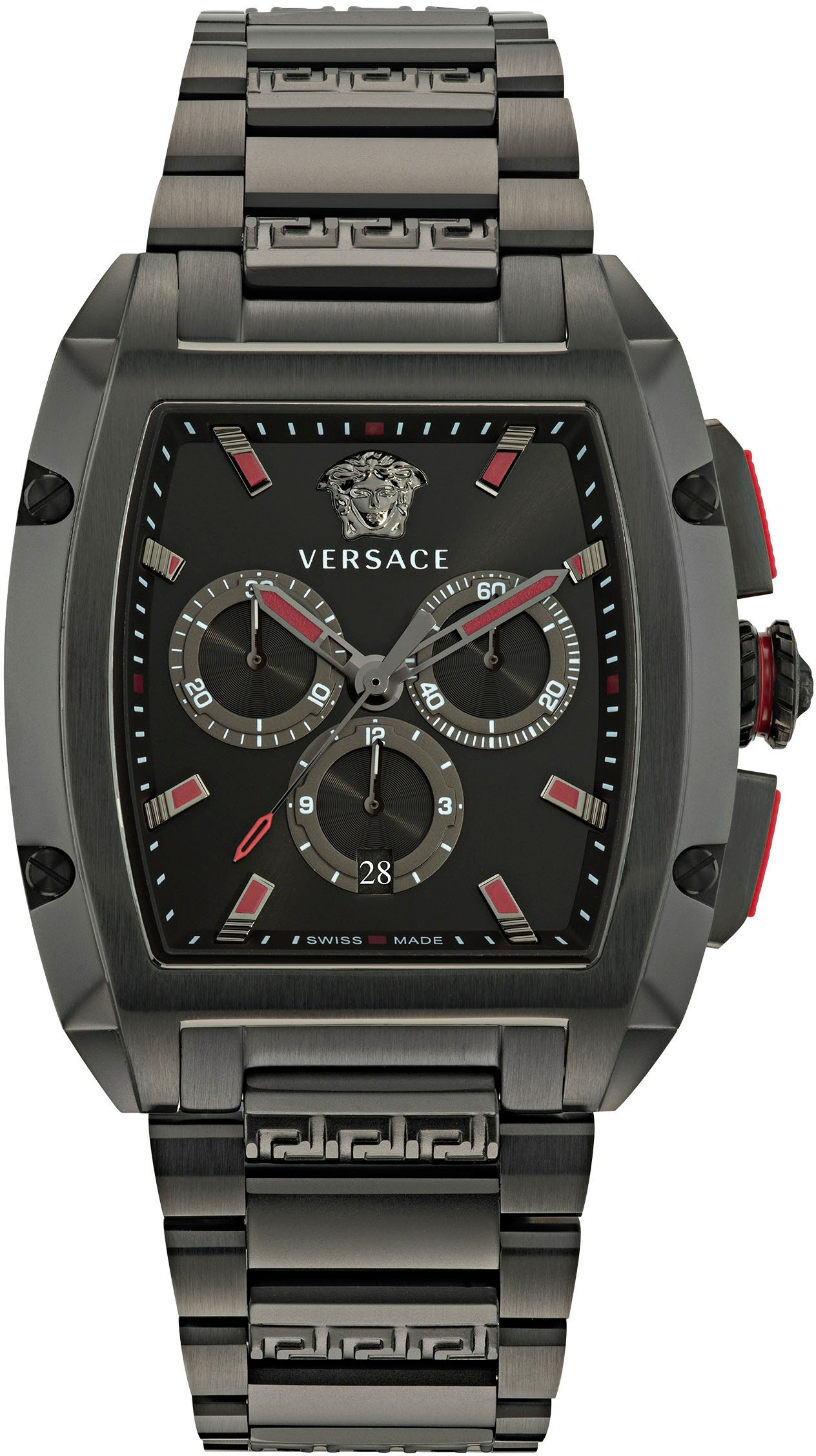 Versace Chronograph »DOMINUS, VE6H00623«, Quarzuhr, Herrenuhr, Datum, Saphirglas, Stoppfunktion, Swiss Made