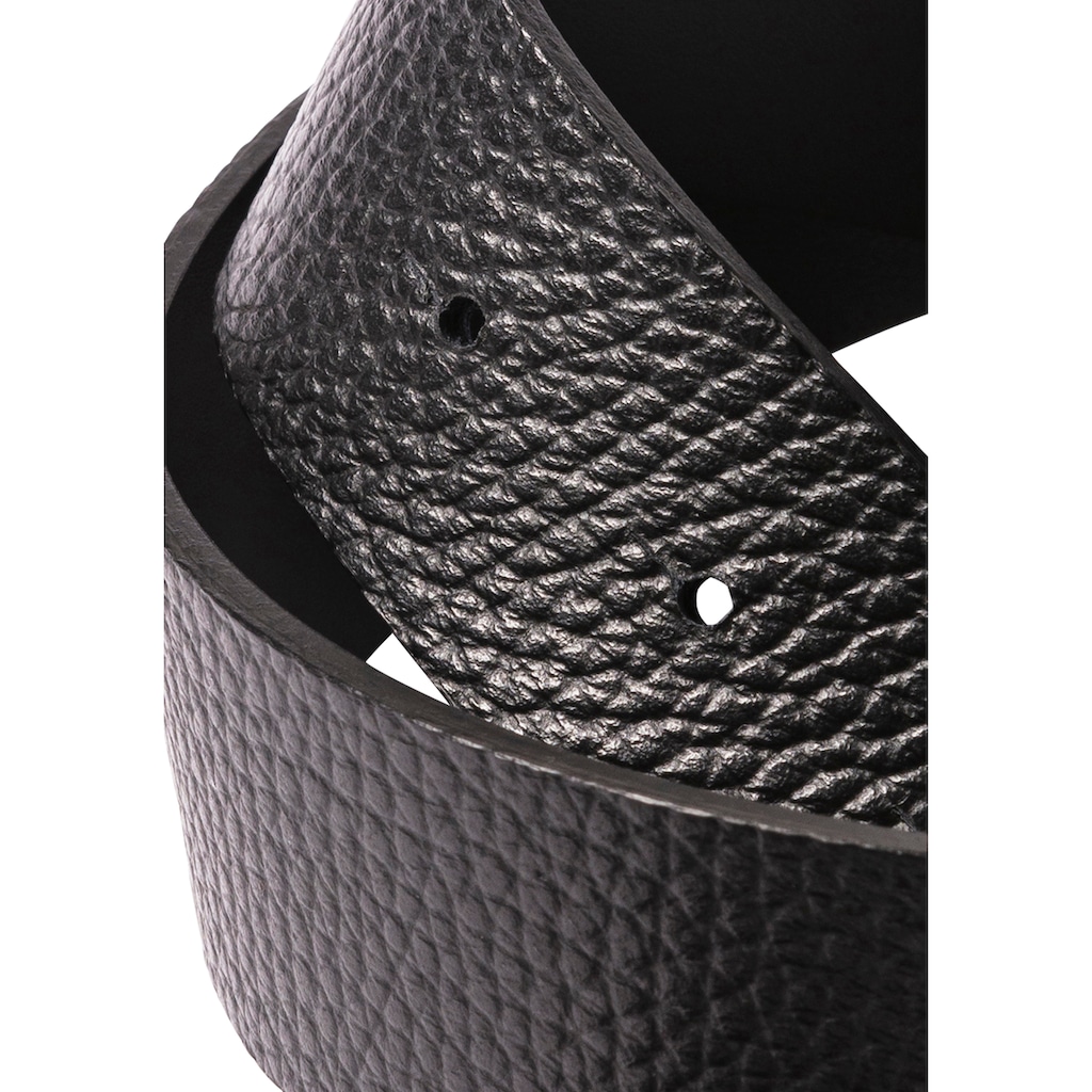 HUGO Ledergürtel »Garin_Sr35_grp«, Wendegürtel aus genarbtem Leder mit Koppelschliesse