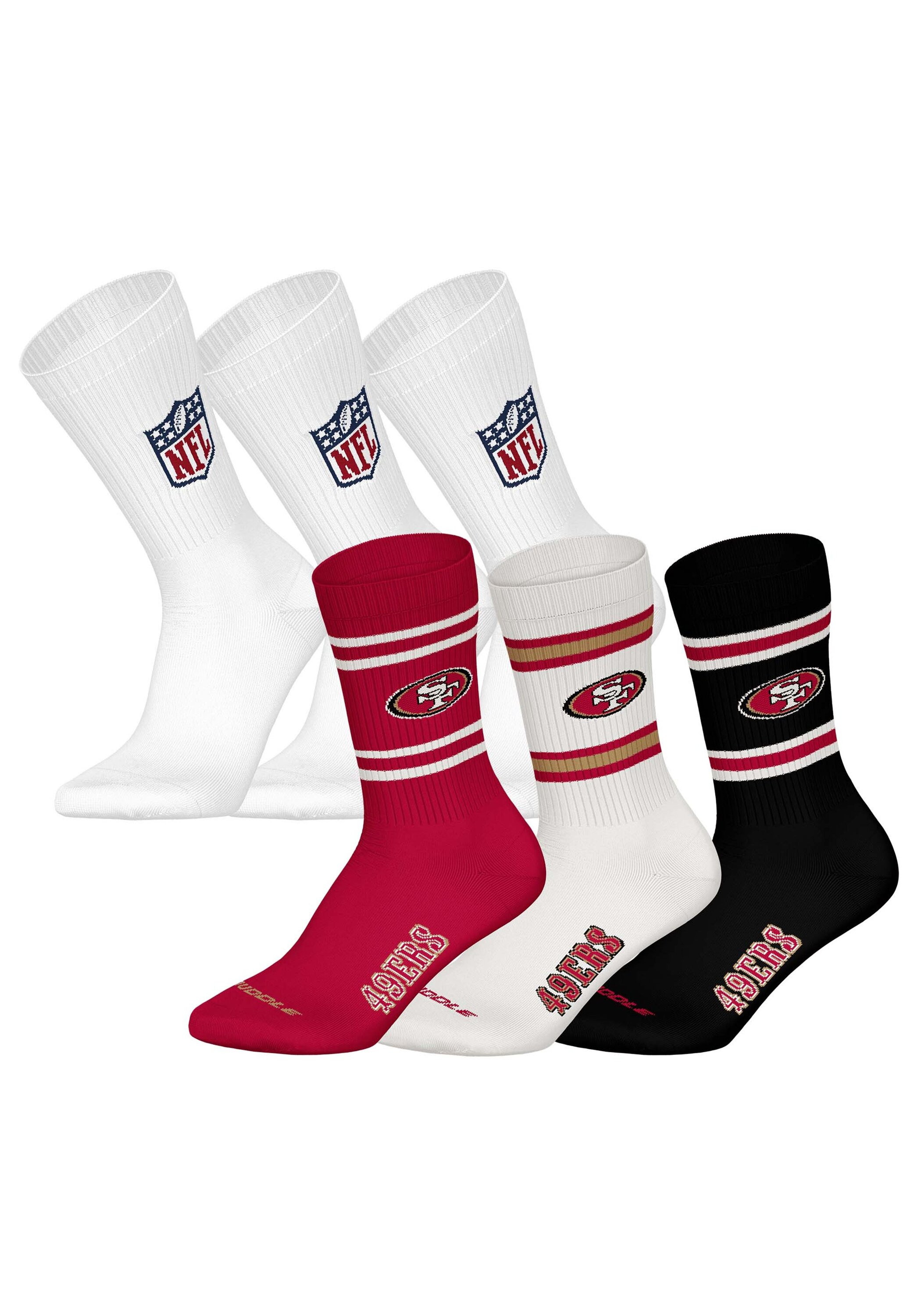 NFL Kurzsocken "Socken NFL 6Pack Crew Socks 6er Pack"