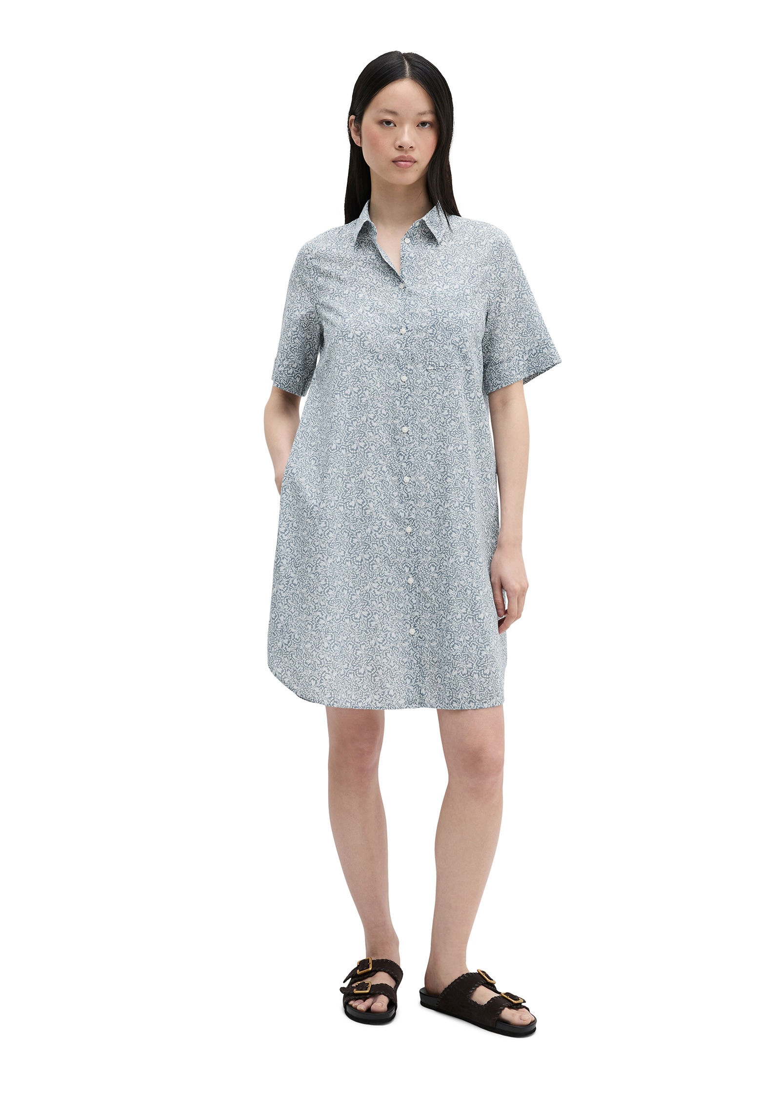 Marc O'Polo Hemdblusenkleid »aus bedrucktem Baumwoll-Voile«