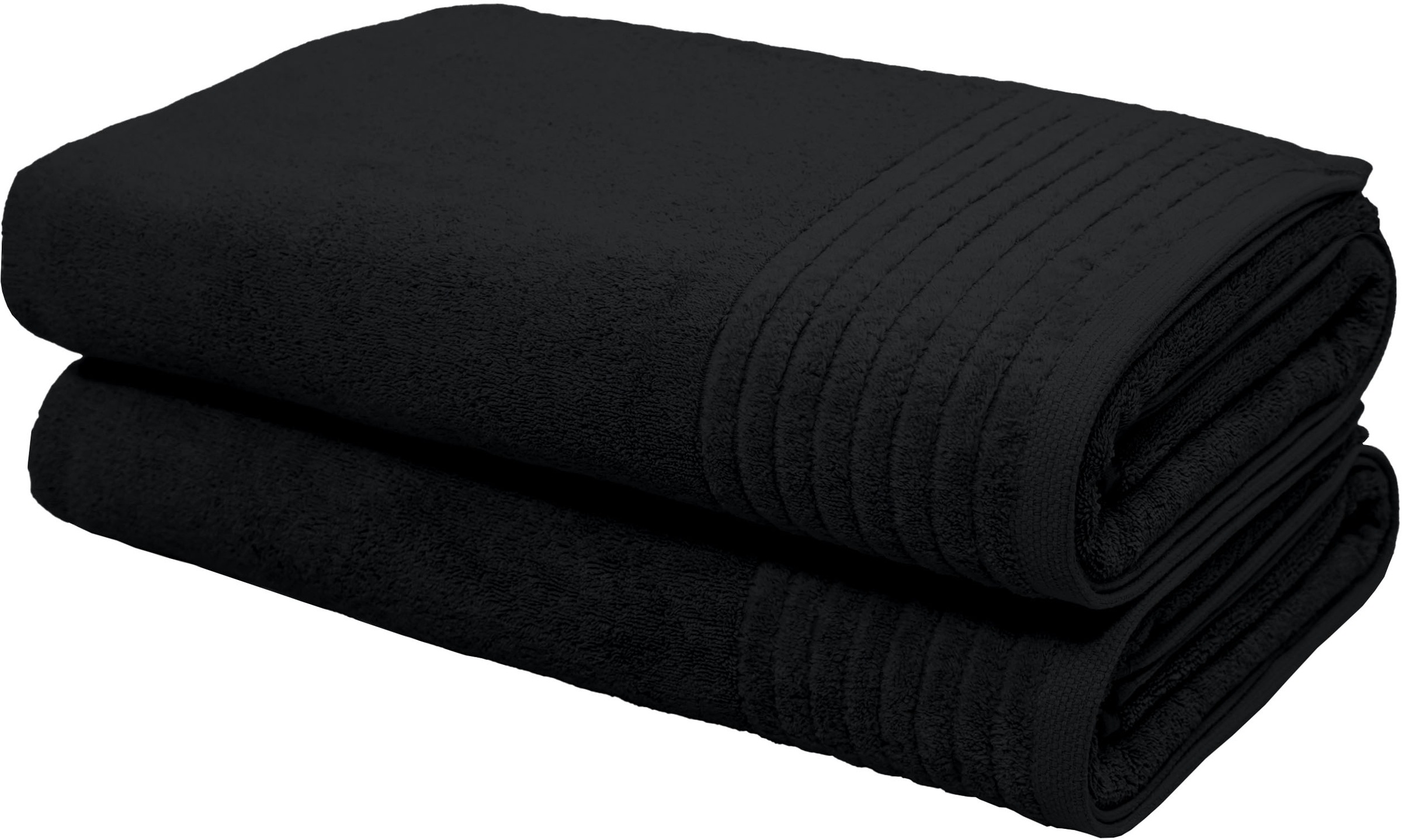 my home Saunatuch »Saunatuch Sanremo premium, Premium Handtücher, 600 gr/m²«, (Set, 2 St., 2x 80x200), mit Bordüre, einfarbig, flauschig und weich, 80x200cm