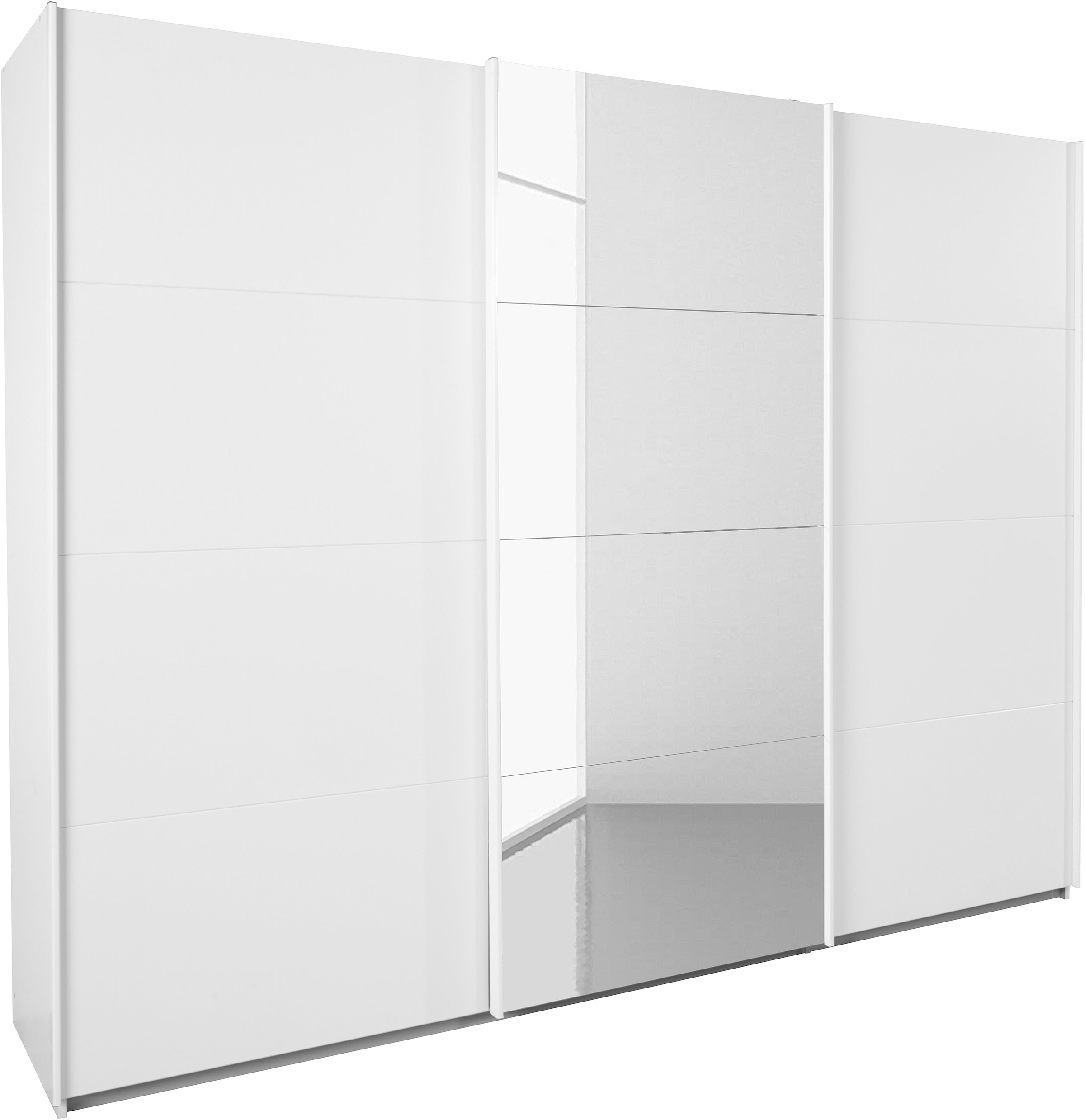 rauch Schwebetürenschrank "Kleiderschrank Schrank Garderobe Wäscheschrank KEPAN" inkl. Schubladen-Einsatz und extra Einlegeböden MADE IN GERMANY