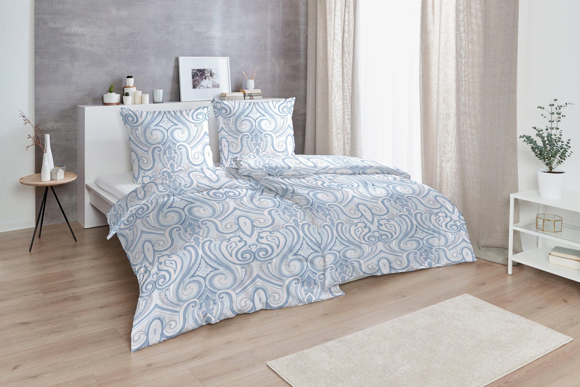 Primera Bettwäsche "Eisblume" 2 Stk. mit abstraktem Blumenmuster günstig online kaufen