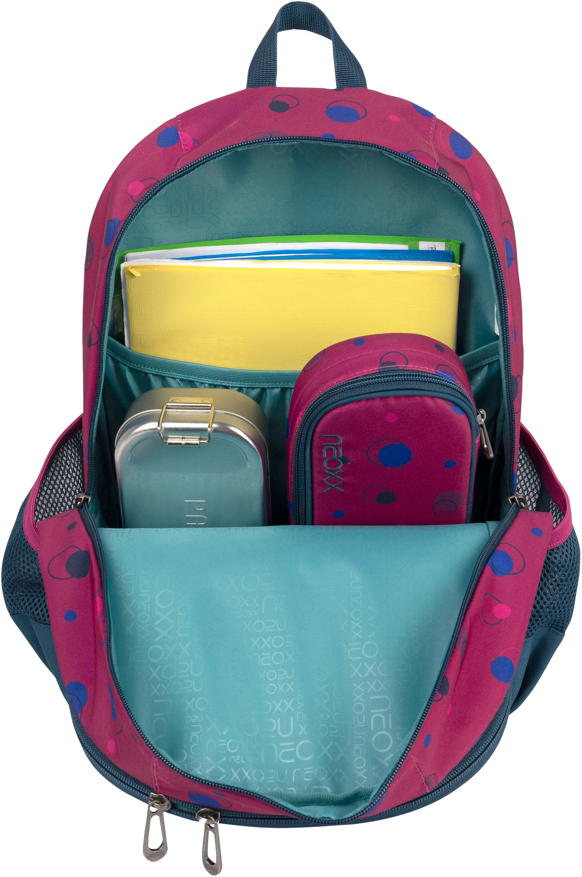 neoxx Schulrucksack »Flow, Bubble me around«, teilweise aus recyceltem Material
