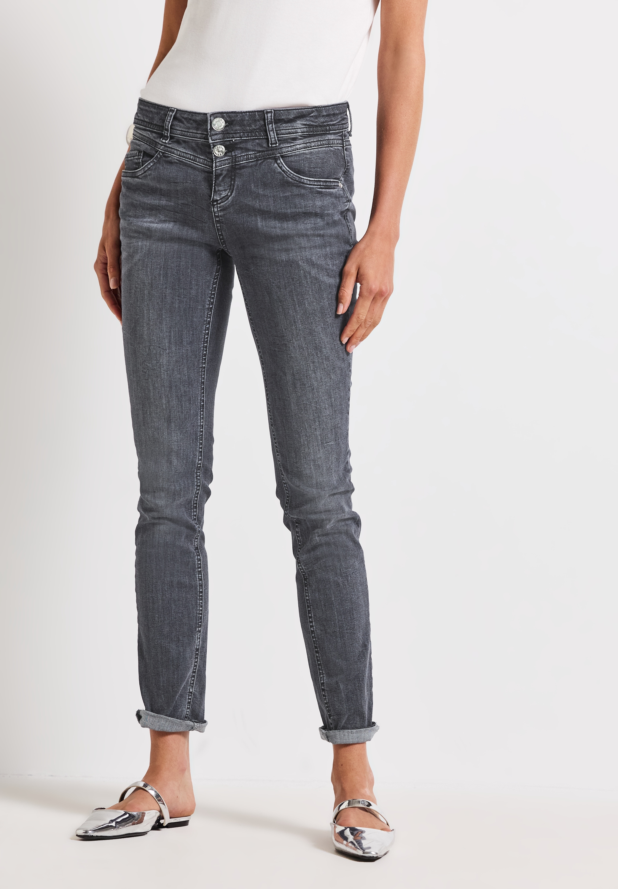 STREET ONE Slim-fit-Jeans, Middle Waist