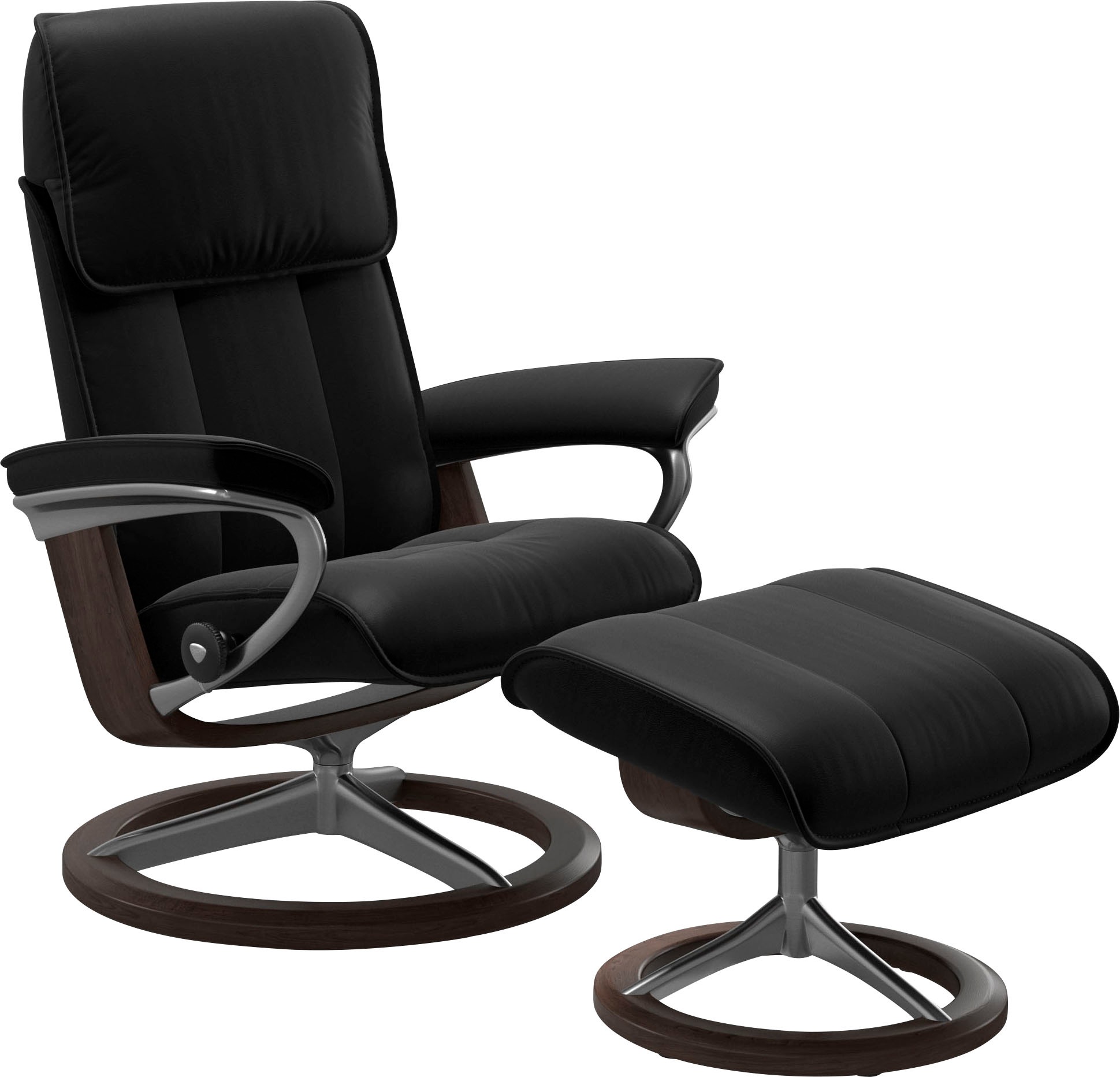 Stressless Relaxsessel "Admiral", (Set, Relaxsessel inkl. Hocker), mit Signature Base, Größe M & L, Gestell Wenge