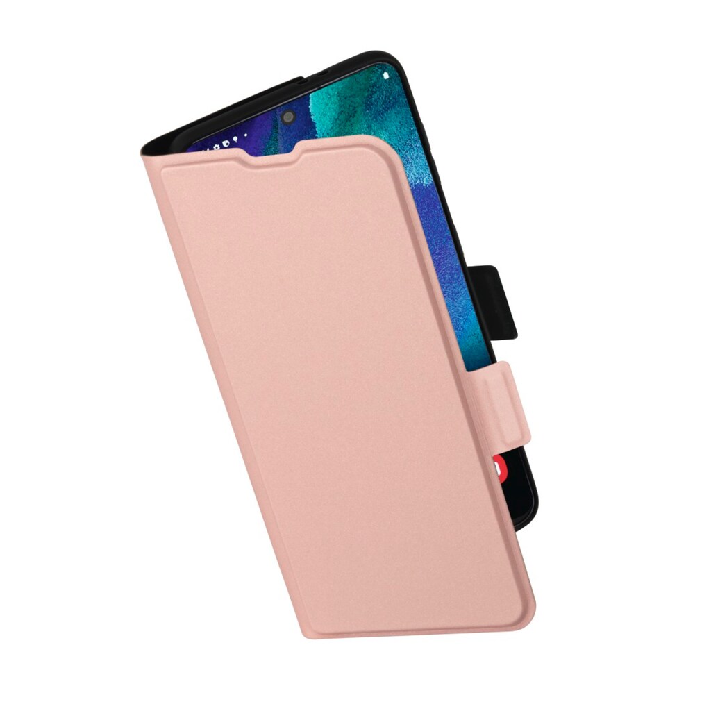 Hama Smartphone-Hülle »Booklet für Samsung Galaxy S21 FE 5G, Farbe rosa, aufstellbar,klappbar«, Galaxy S21 FE 5G