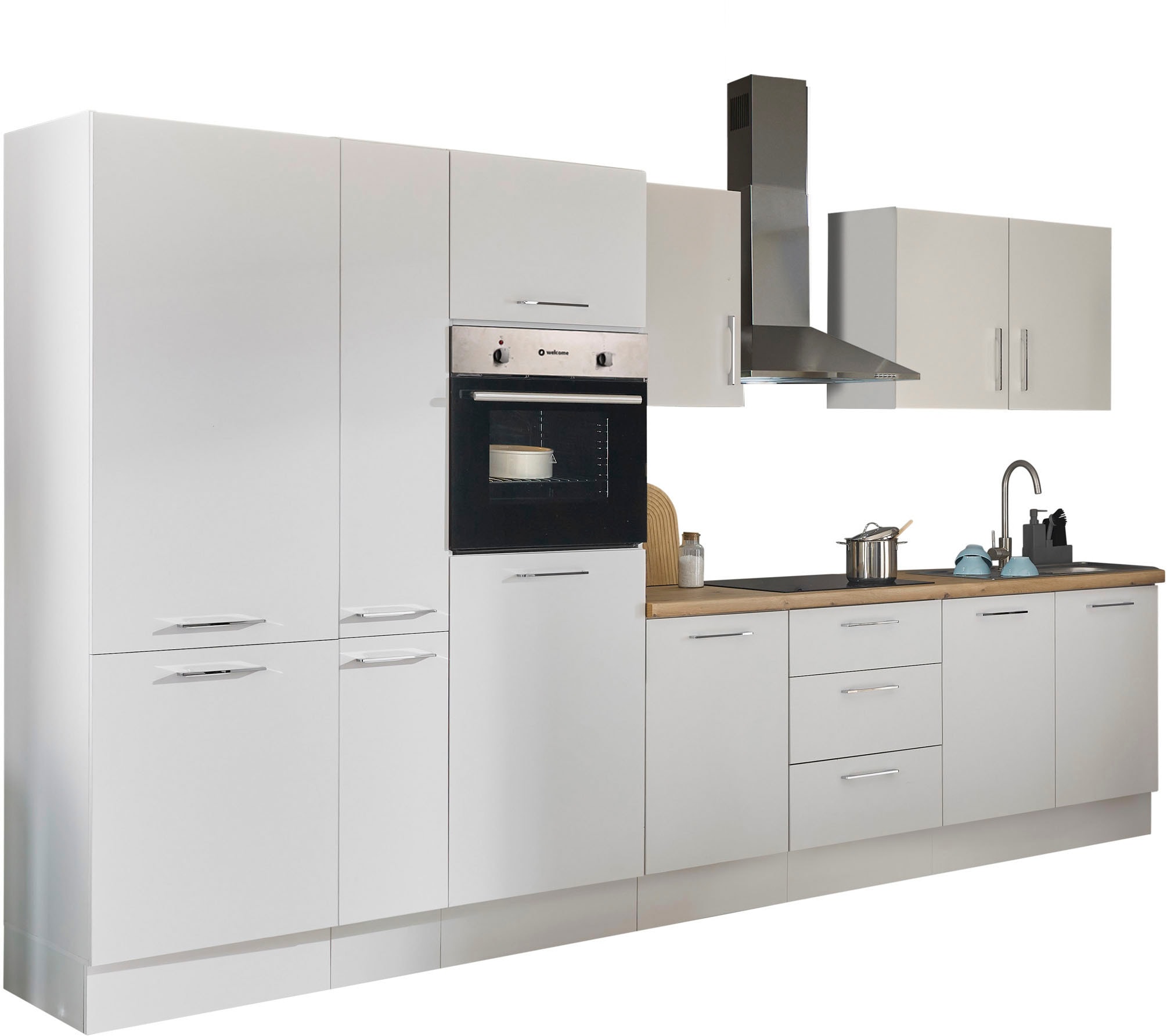 BASIC by Balculina Küchenzeile »Turin«, Breite 360 cm, wahlweise mit E-Geräten