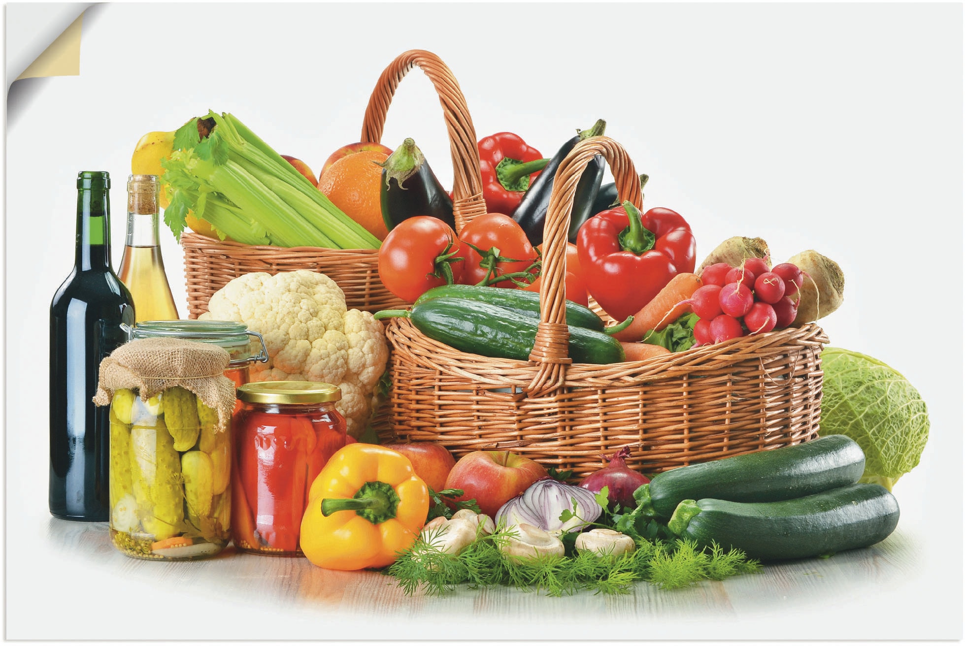Artland Wandbild »Gemüse Stillleben II«, Lebensmittel, Leinwandbild, Alubild, versch. in St.), BAUR Größen | Poster als kaufen (1 Wandaufkleber oder