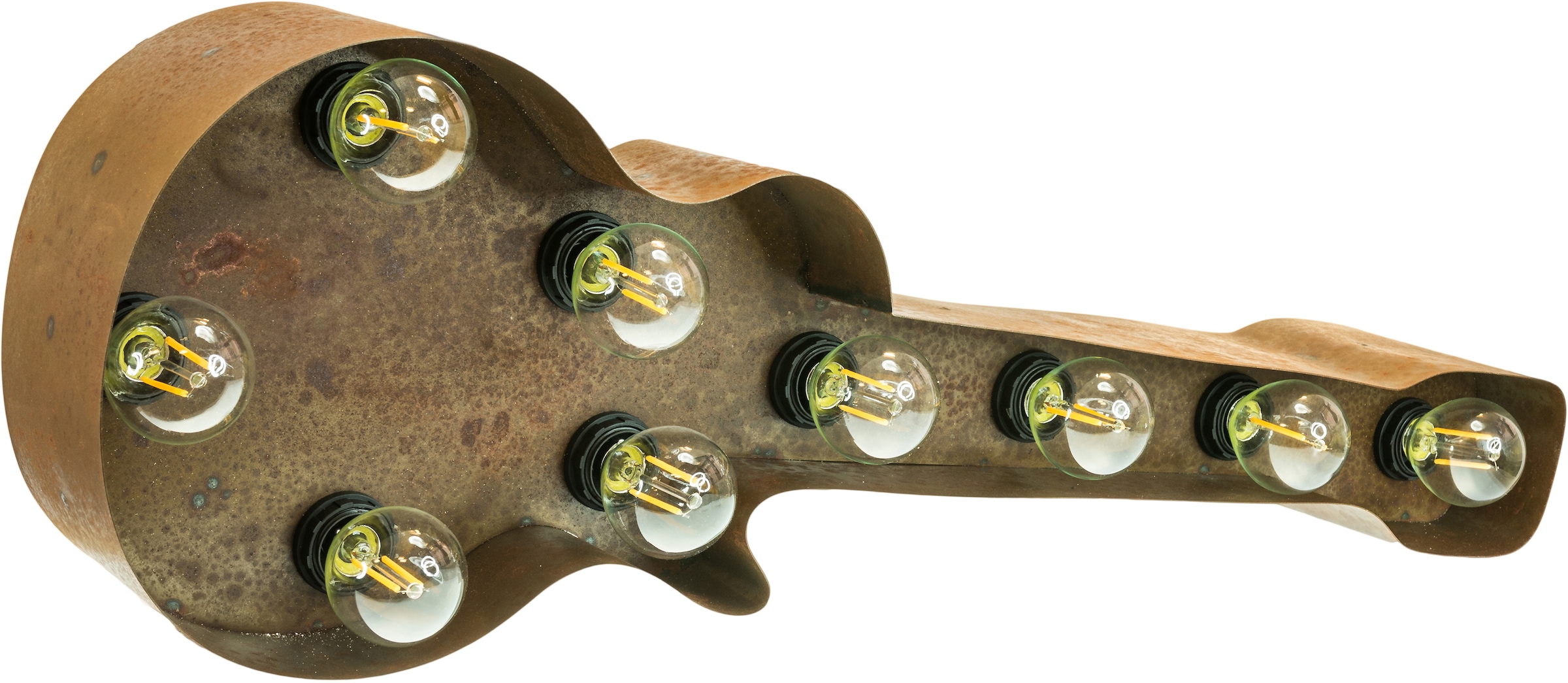 MARQUEE LIGHTS LED Dekolicht »Old Guitar«, 9 flammig-flammig, Wandlampe, Tischlampe  Old Guitar 9 Lichtquellen E14 (exkl.) - 61x38cm | BAUR | Leuchtfiguren