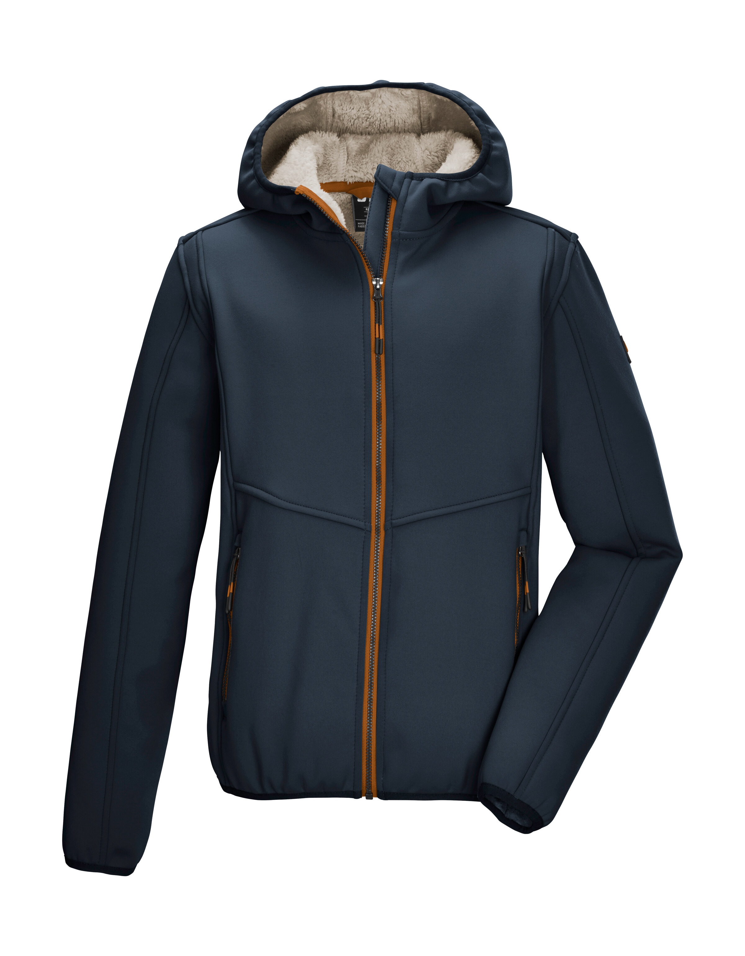 Killtec Fleecejacke "KOW 240 BYS FLC JCKT" Kinder Fleecejacke mit Teddyfutter, Kinnschutz und Reflektoren