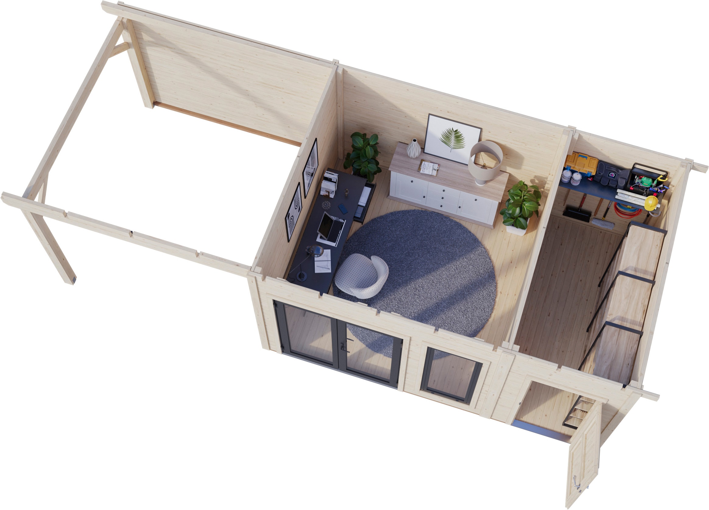 Palmako Gartenhaus »Aurelia 12,4+7,9 m²«