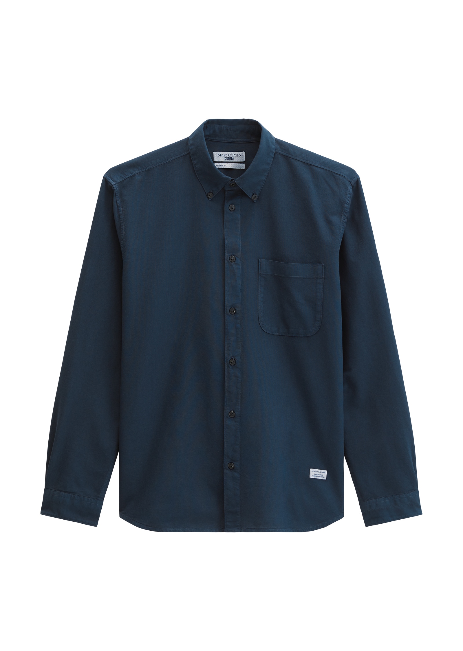 Marc O'Polo DENIM Langarmhemd Oxford-Hemd regular fit aus reiner Bio-Baumwolle