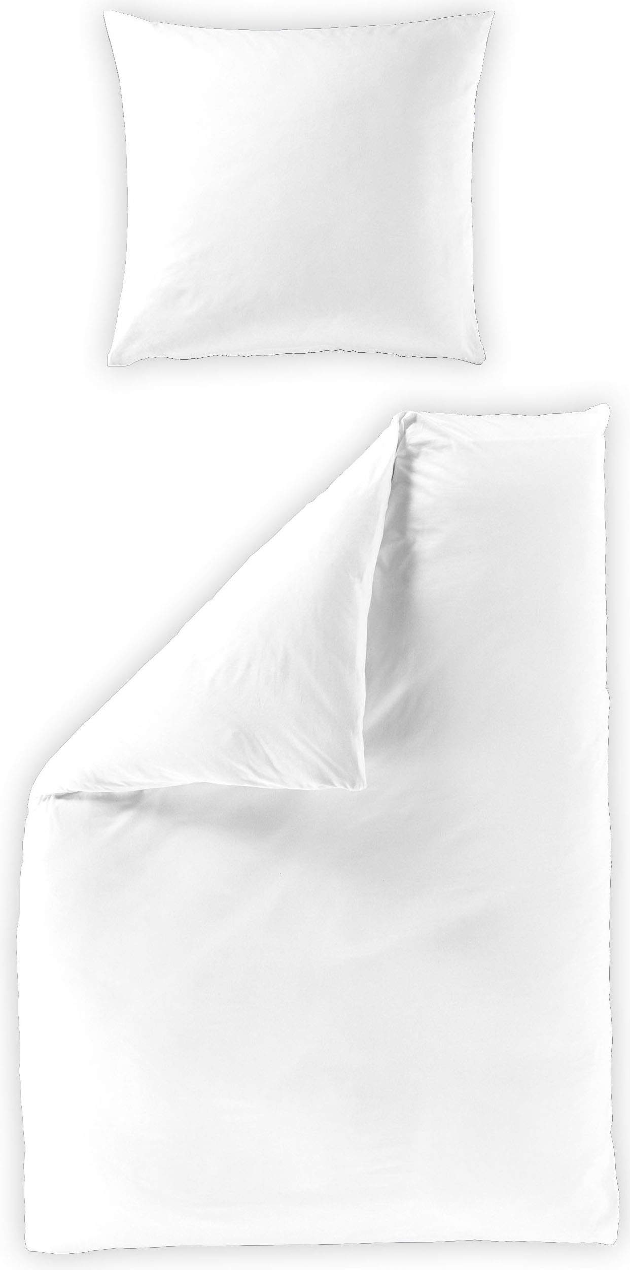 Bettwäsche »Elegant uni«, (2 tlg.), Mako-Satin, 100 % Baumwolle, Uni, pflegeleicht