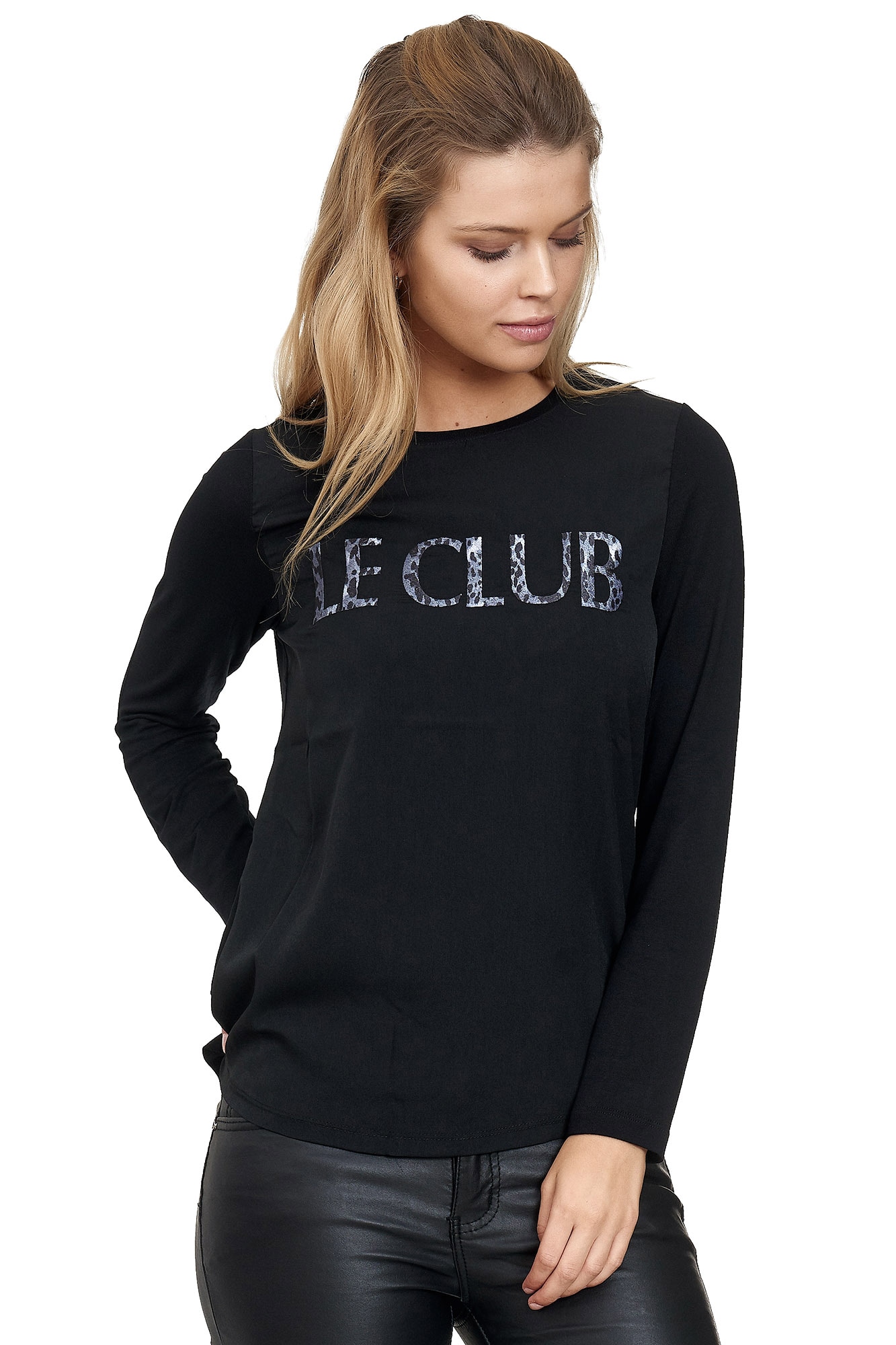 Decay Langarmshirt, Leo-Muster BAUR mit online | und kaufen Le-Club-Aufschrift