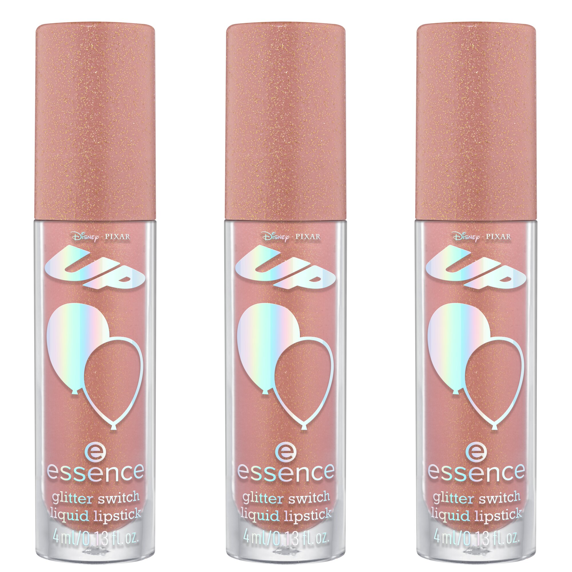 ESSENCE Kinder Lippenstift "Disney Pixar Up glitter switch liquid lipstick", beige, Lippen-Kosmetika, mit intensiver Farbabgabe