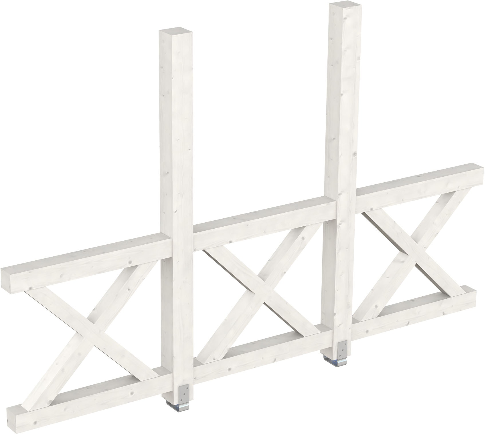 Skan Holz Seitenwand Andreaskreuz (FS) 305 x 210 cm Fichte Weiß günstig online kaufen