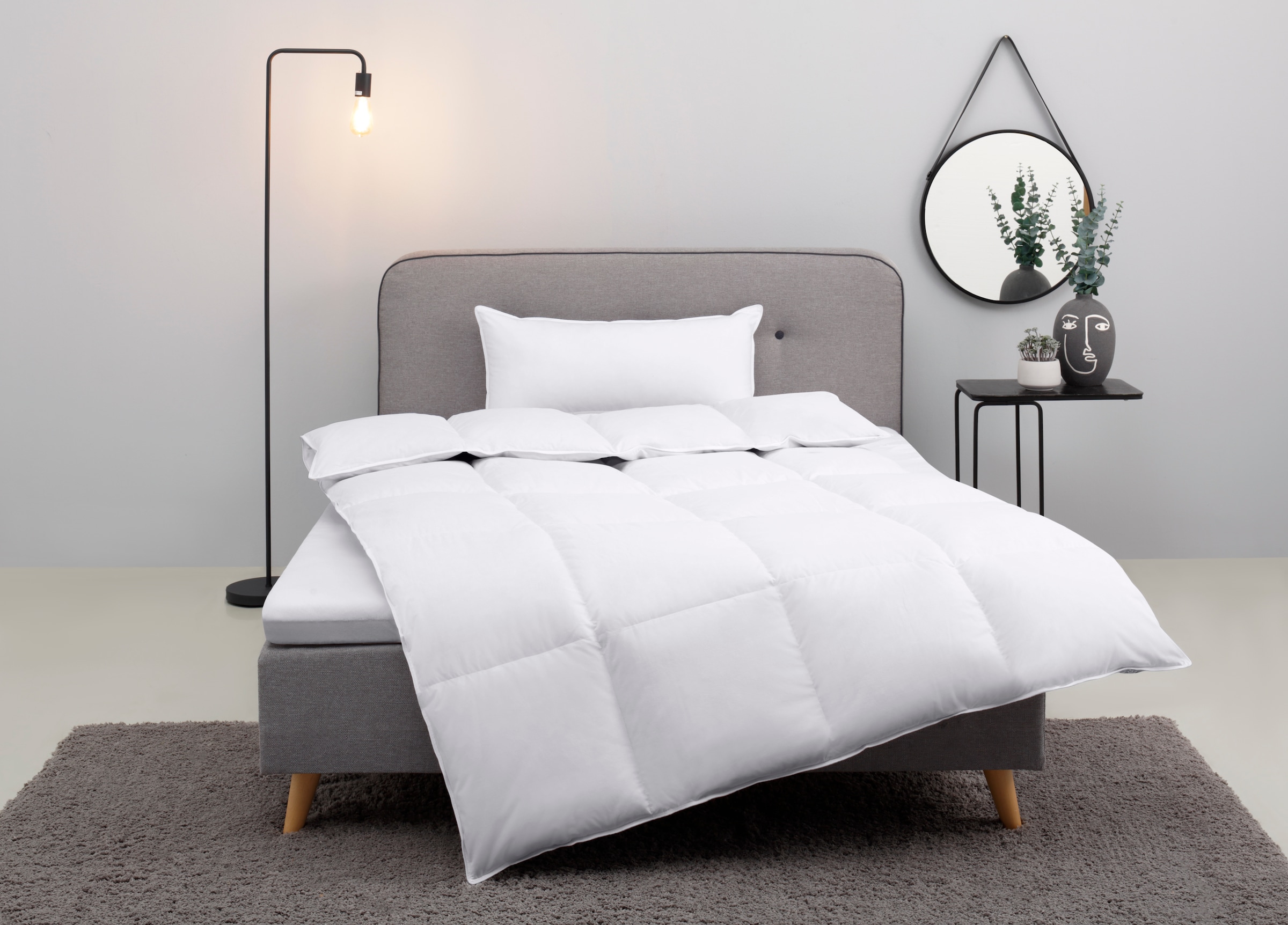 OTTO home Daunenbettdecke + Kopfkissen "Cavanelle Bettdecke 135x200 cm, 155 günstig online kaufen