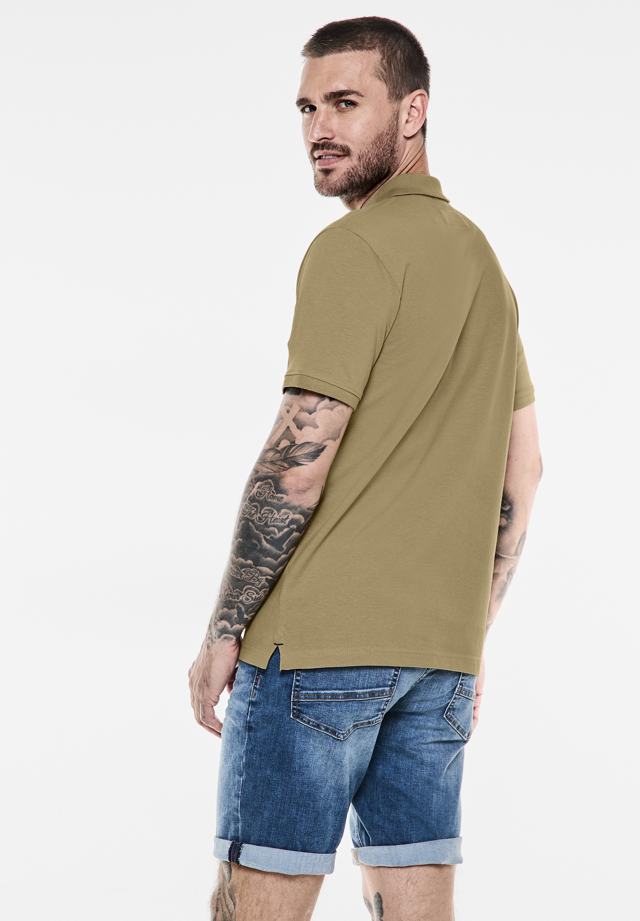 STREET ONE MEN Poloshirt, in Unifarbe