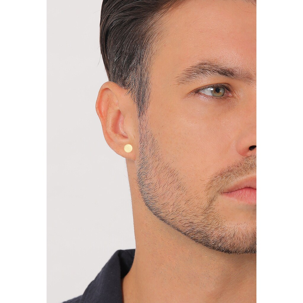 Kuzzoi Paar Ohrstecker »Herren Stecker Basic Geo Brushed Trend 925 Silber«