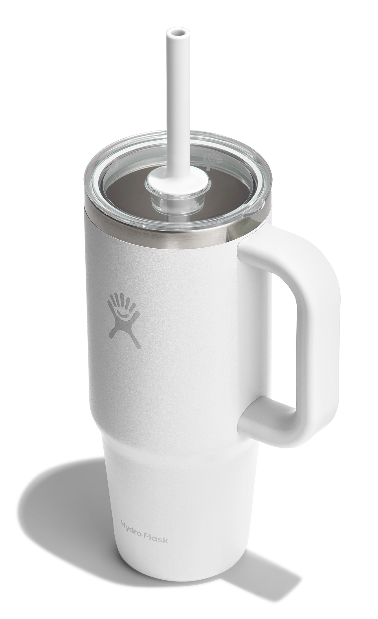 Hydro Flask Thermobecher "24 OZ Travel Tumbler Clear Lid, 710 ml" Kompatibel mit Eindrückzubehör der Größe Medium