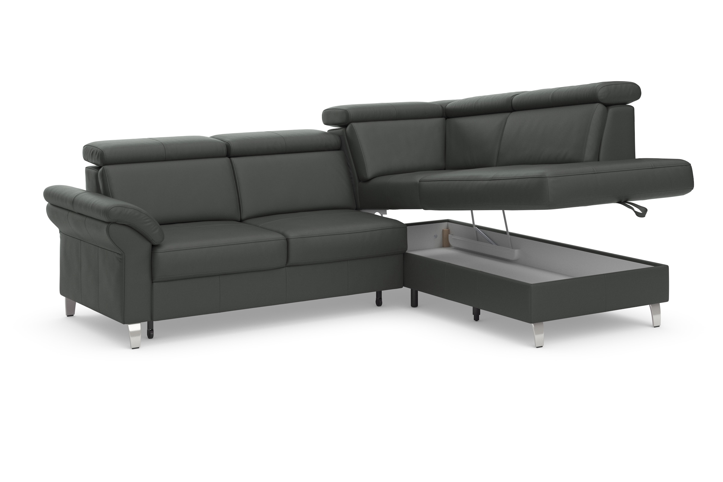 sit&more Ecksofa, inklusive Kopfteilverstellung, wahlweise mit Bettfunktion und Bettkasten
