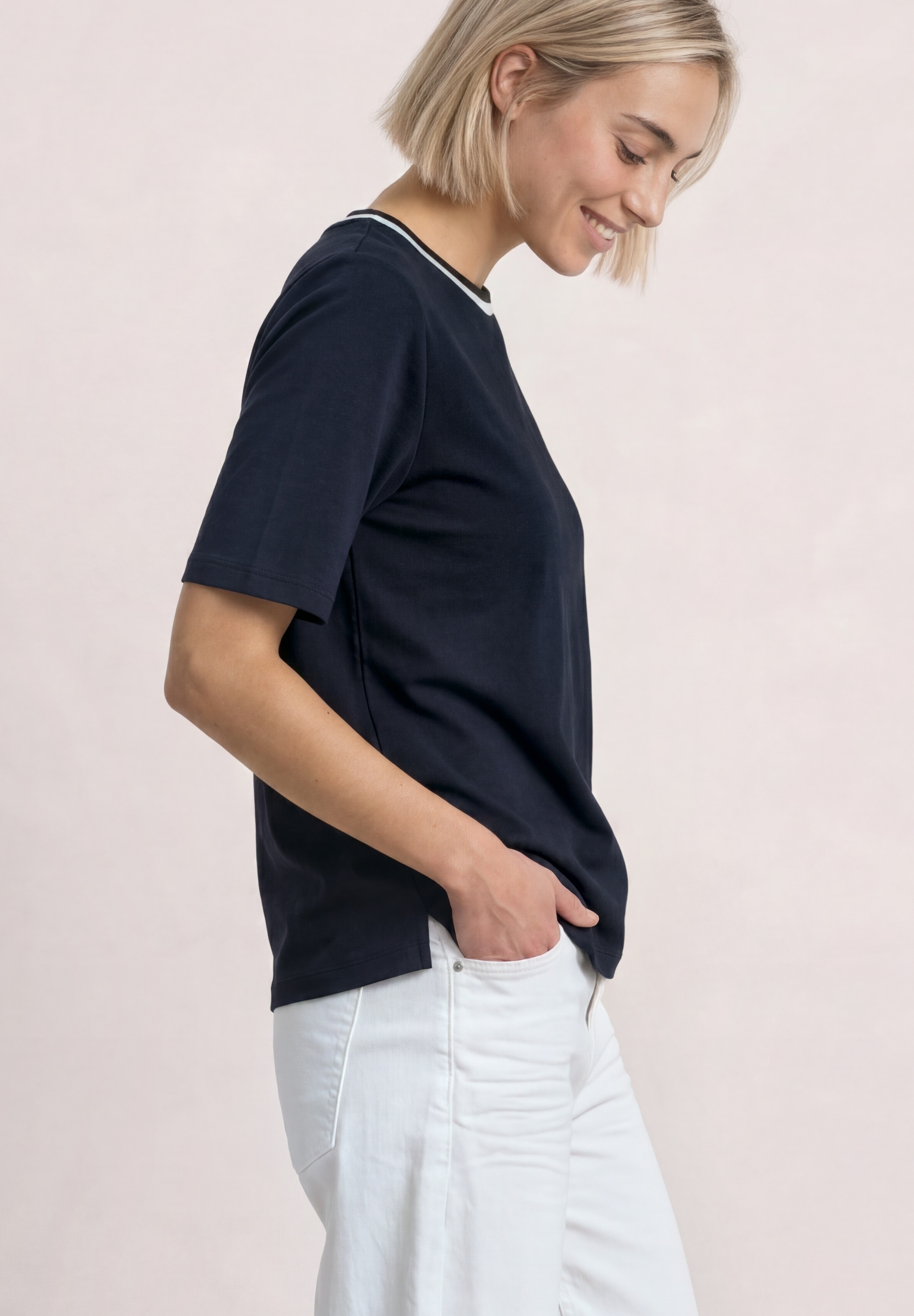 STREET ONE T-Shirt mit Kontrastdetail