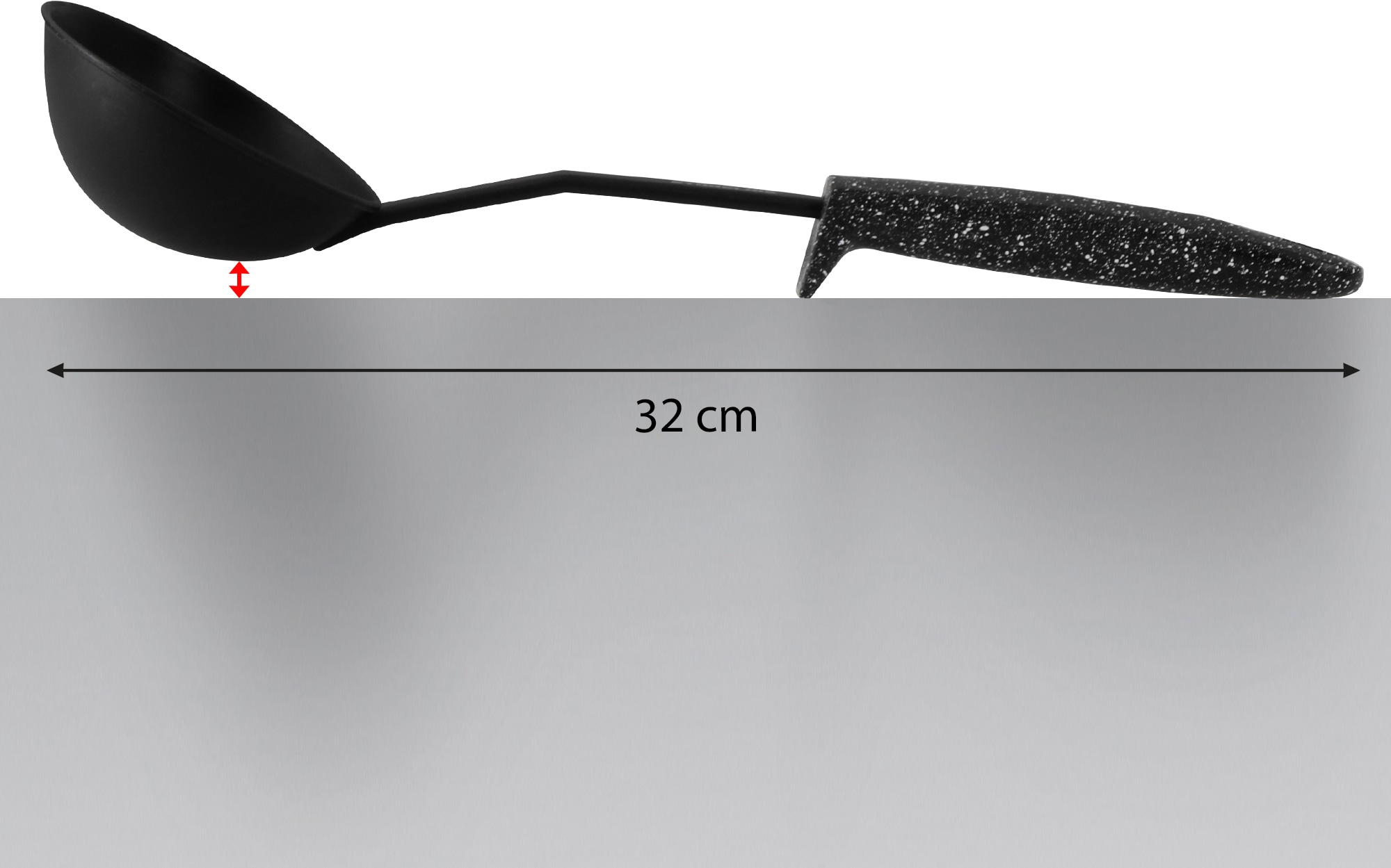 STONELINE Schneebesen 32 cm Küchenhelfer, Kunststoff, schwarz