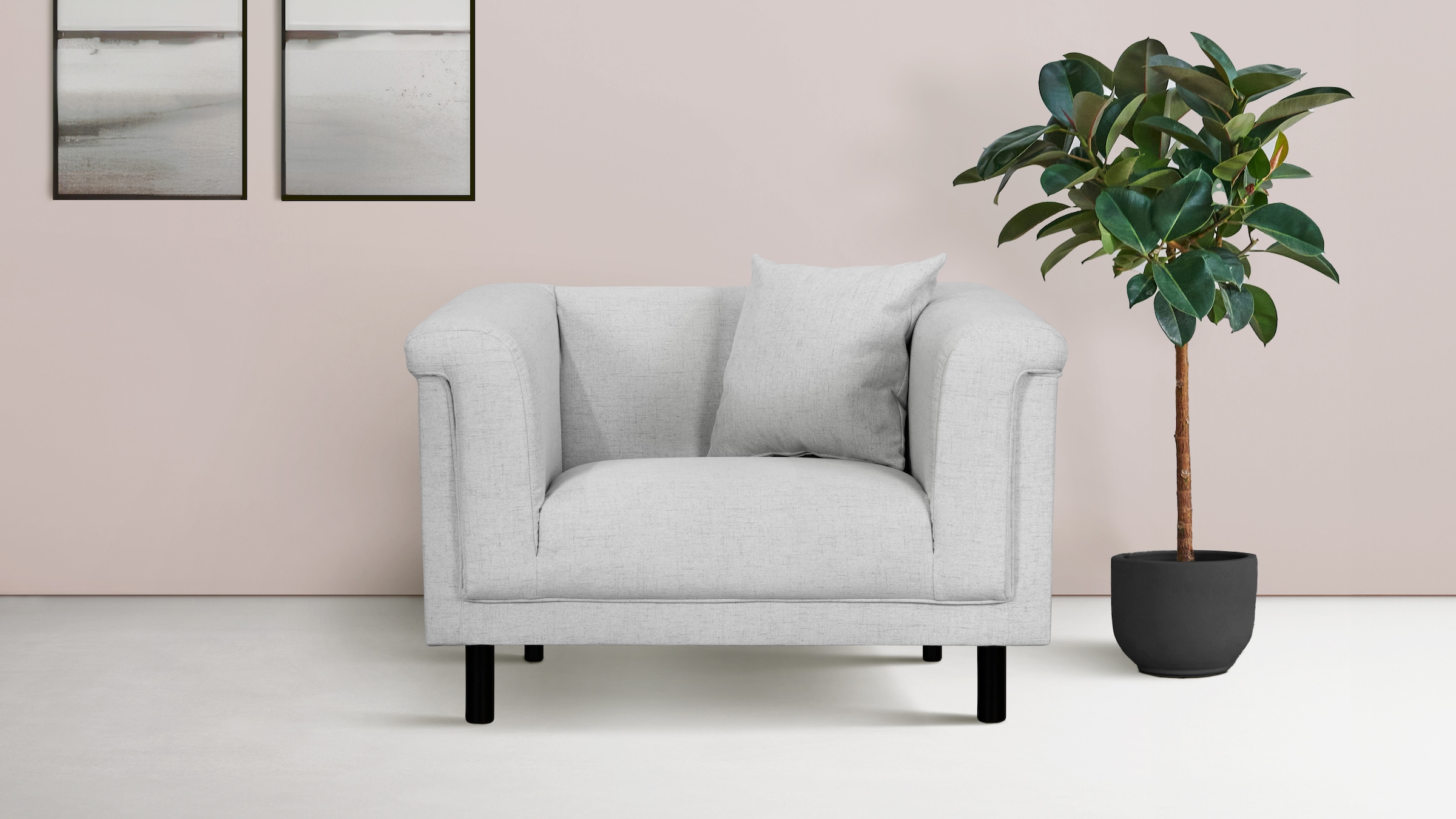 Home affaire Sessel "AGNIA B/T/H: 100/85/71 cm" incl. Zierkissen, auch in Cord und Bouclé